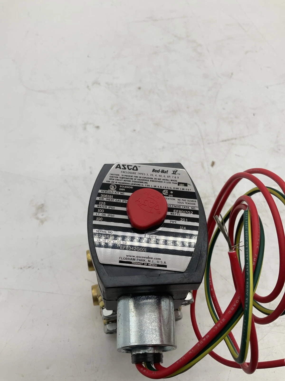 ASCO EF8342G001 1/4" 4-Way Solenoid Valve 120V NEW - Image 4
