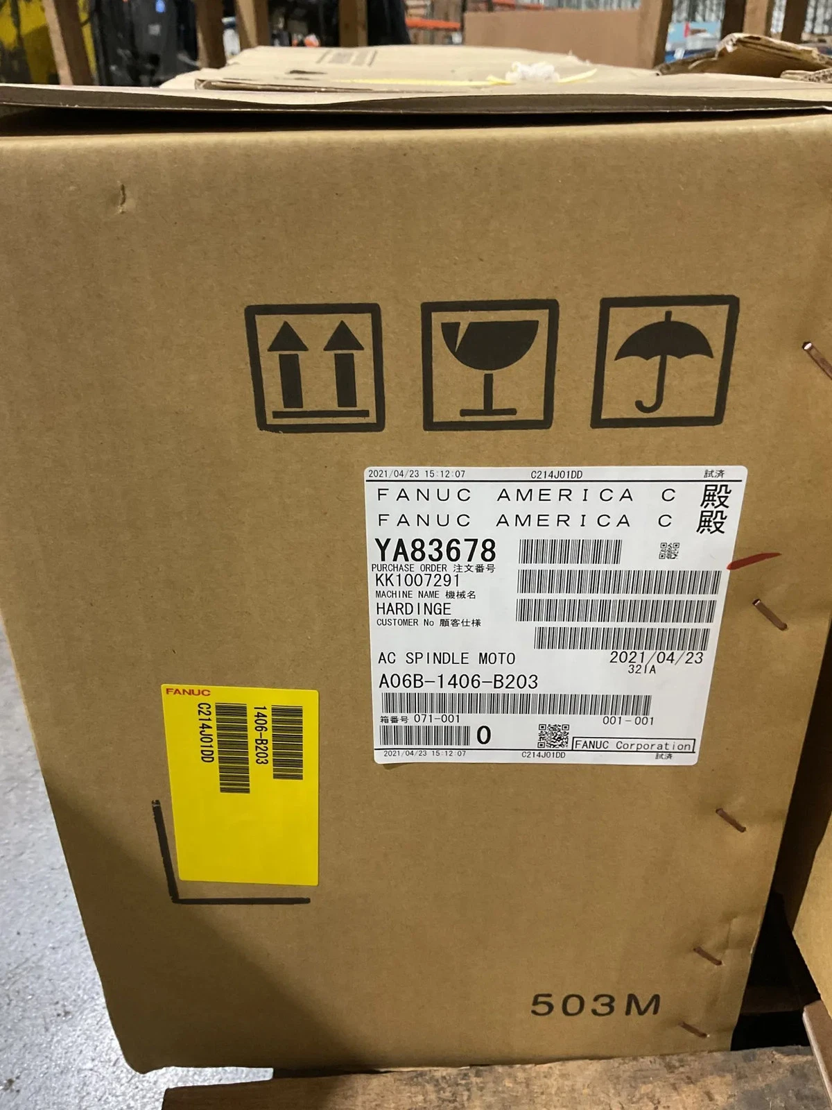 FANUC A06B-1406-B203 AC Spindle Motor NEW - Image 3