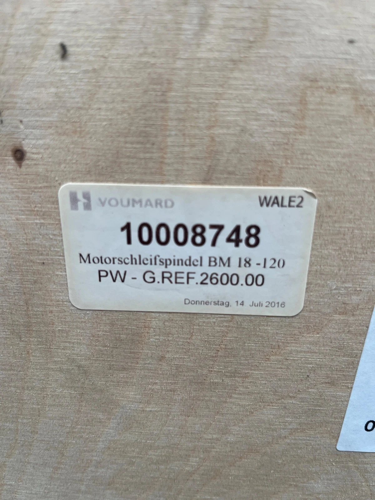 LAPMASTER WOLTERS BM 18-120 Motor Grinding Spindle USED Factory Repaired - Image 6