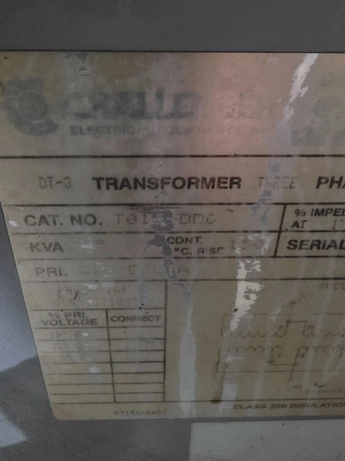 CHALLENGER T015-DDG CONTROL TRANSFORMER USED - Image 7