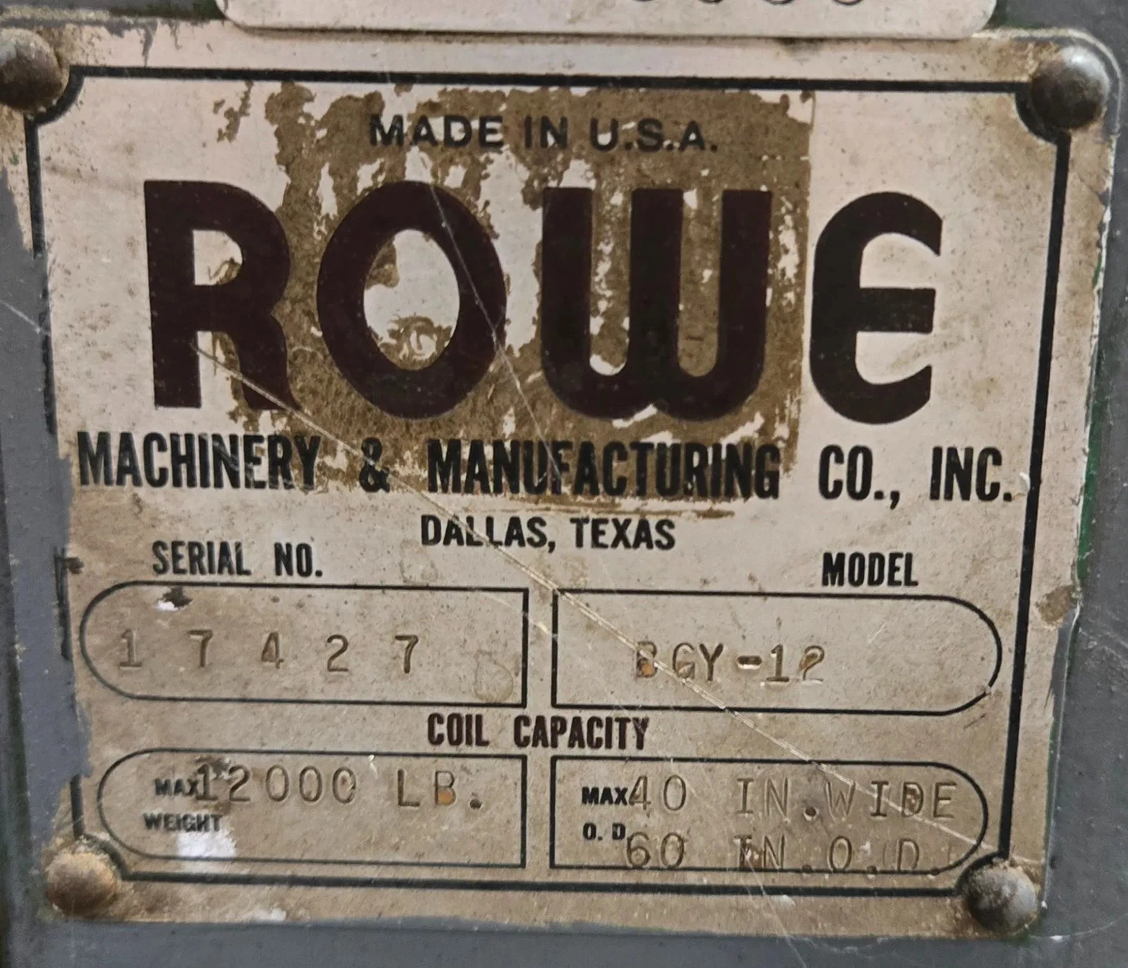 ROWE 12040-DS/L Uncoiler / Decoiler USED - Image 15