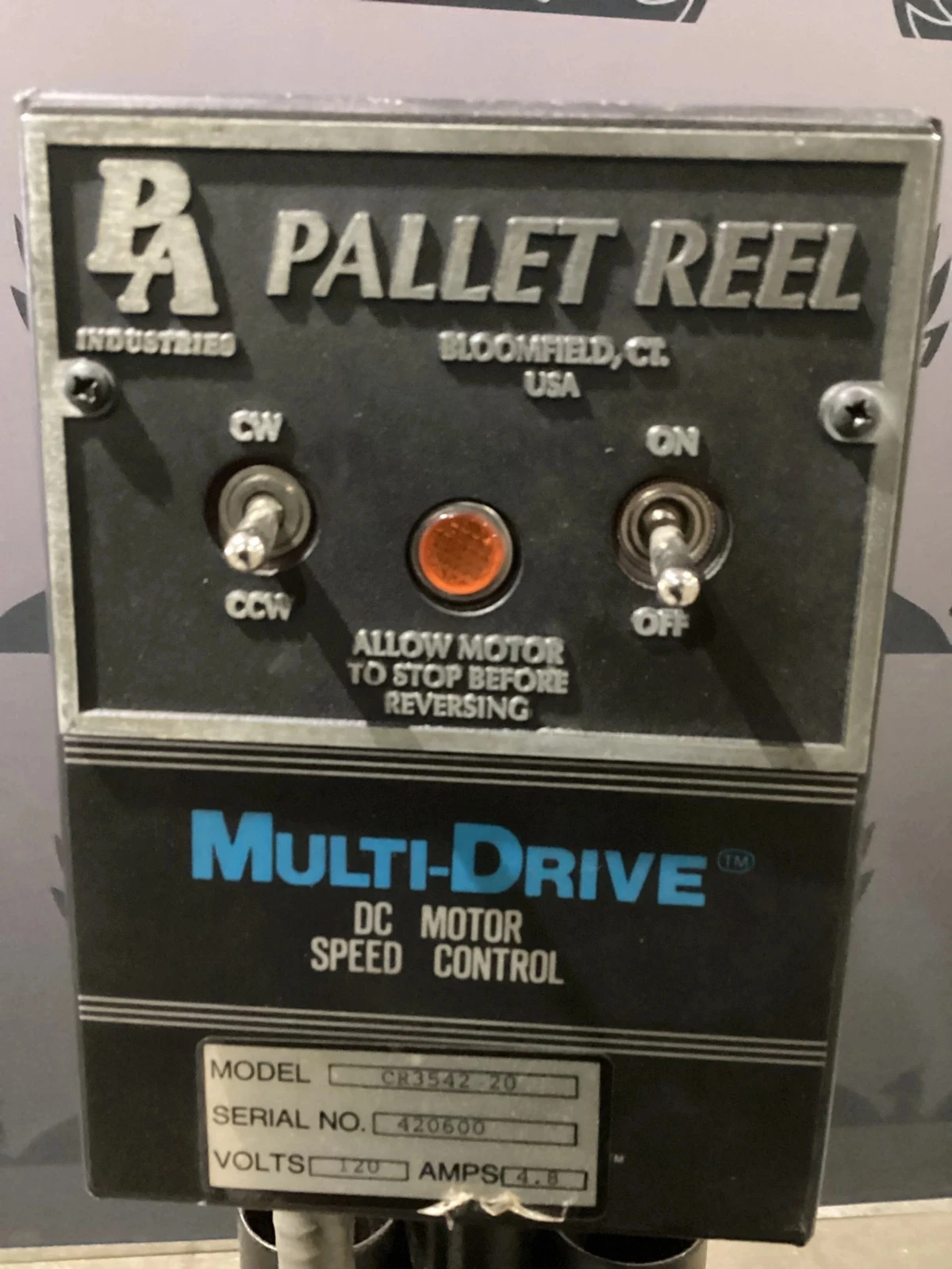 P/A INDUSTRIES INC CR3542-20 Pallet Reel Turntable USED - Image 2