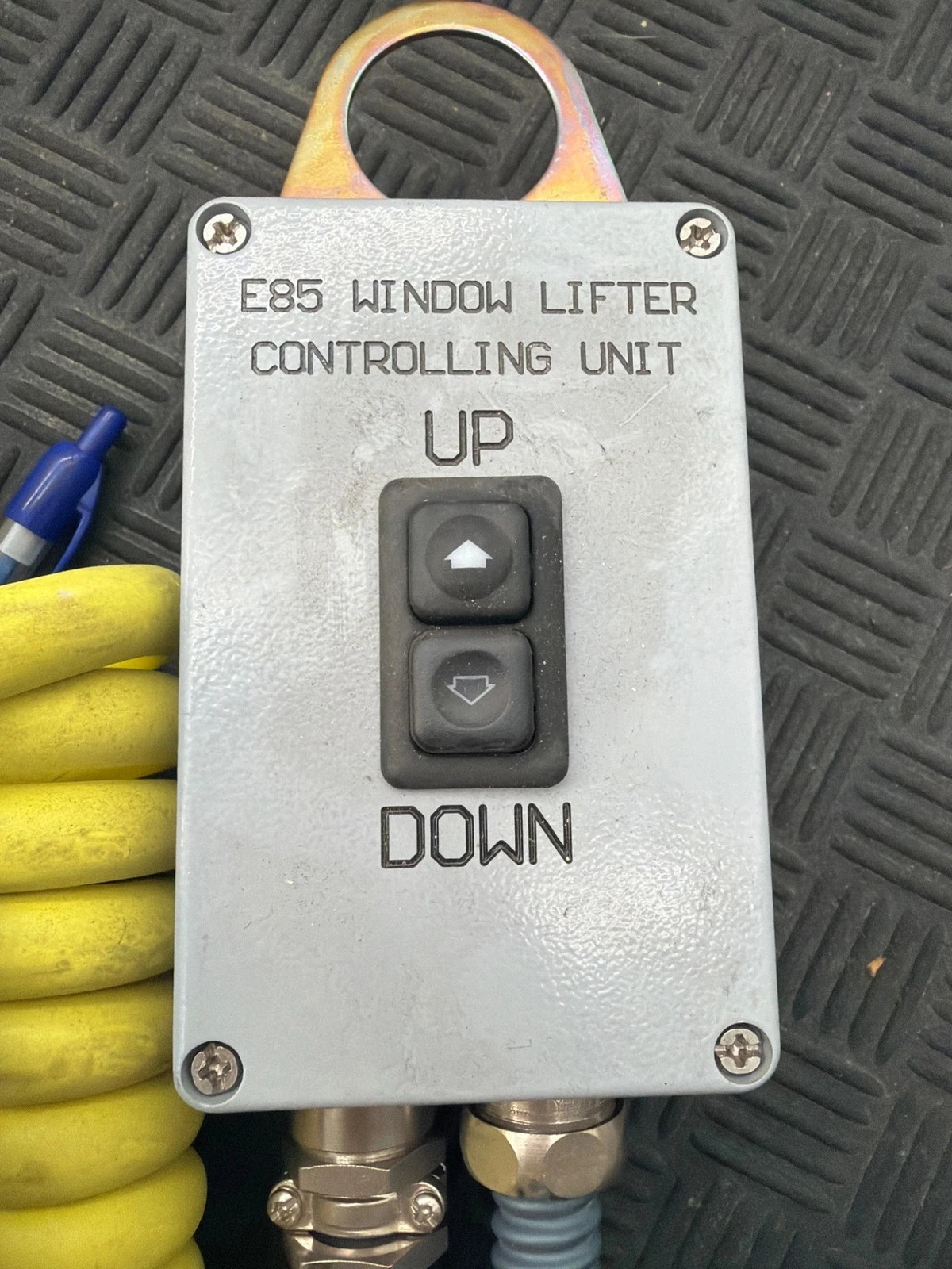 Industrial Up/Down Pendant Control Unit w/ Coiled Cable USED - Image 2