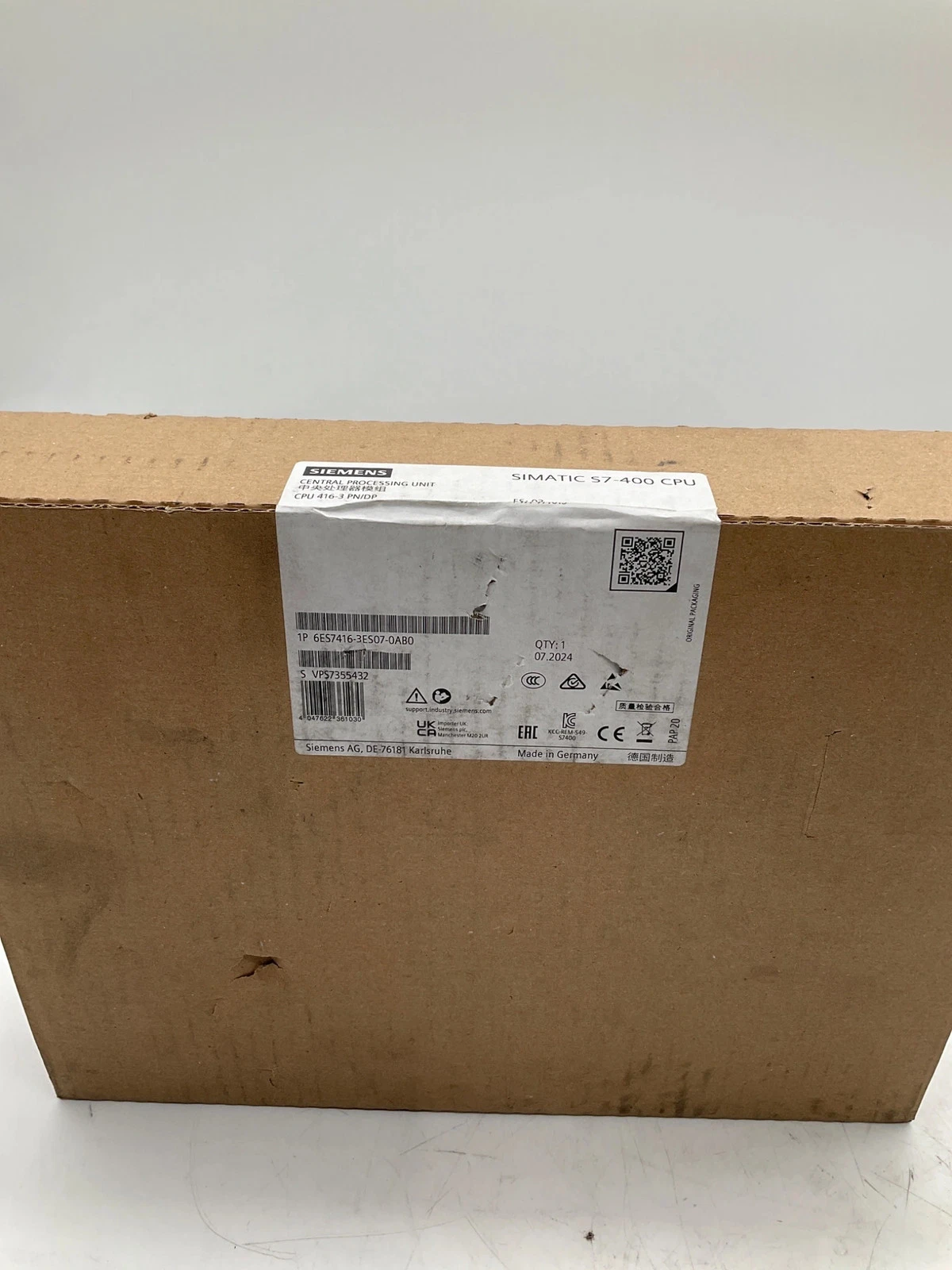 Siemens 6ES7416-3ES07-0AB0 SIMATIC S7-400 CPU 416-3 PN/DP NEW - Image 4