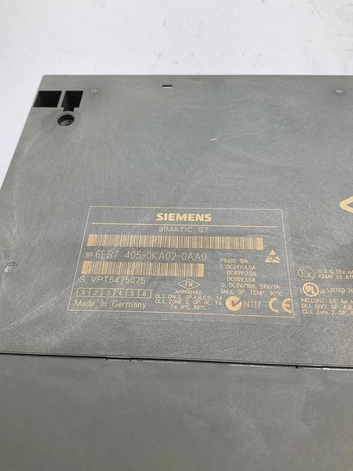SIEMENS 6ES7405-0KA02-0AA0 SIMATIC S7-400 PS 405 10A Power Supply Module USED - Image 6