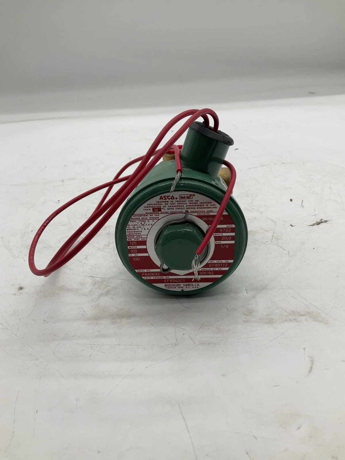 ASCO EF8342C1 1/4" 4-Way Solenoid Valve 120V NEW - Image 2