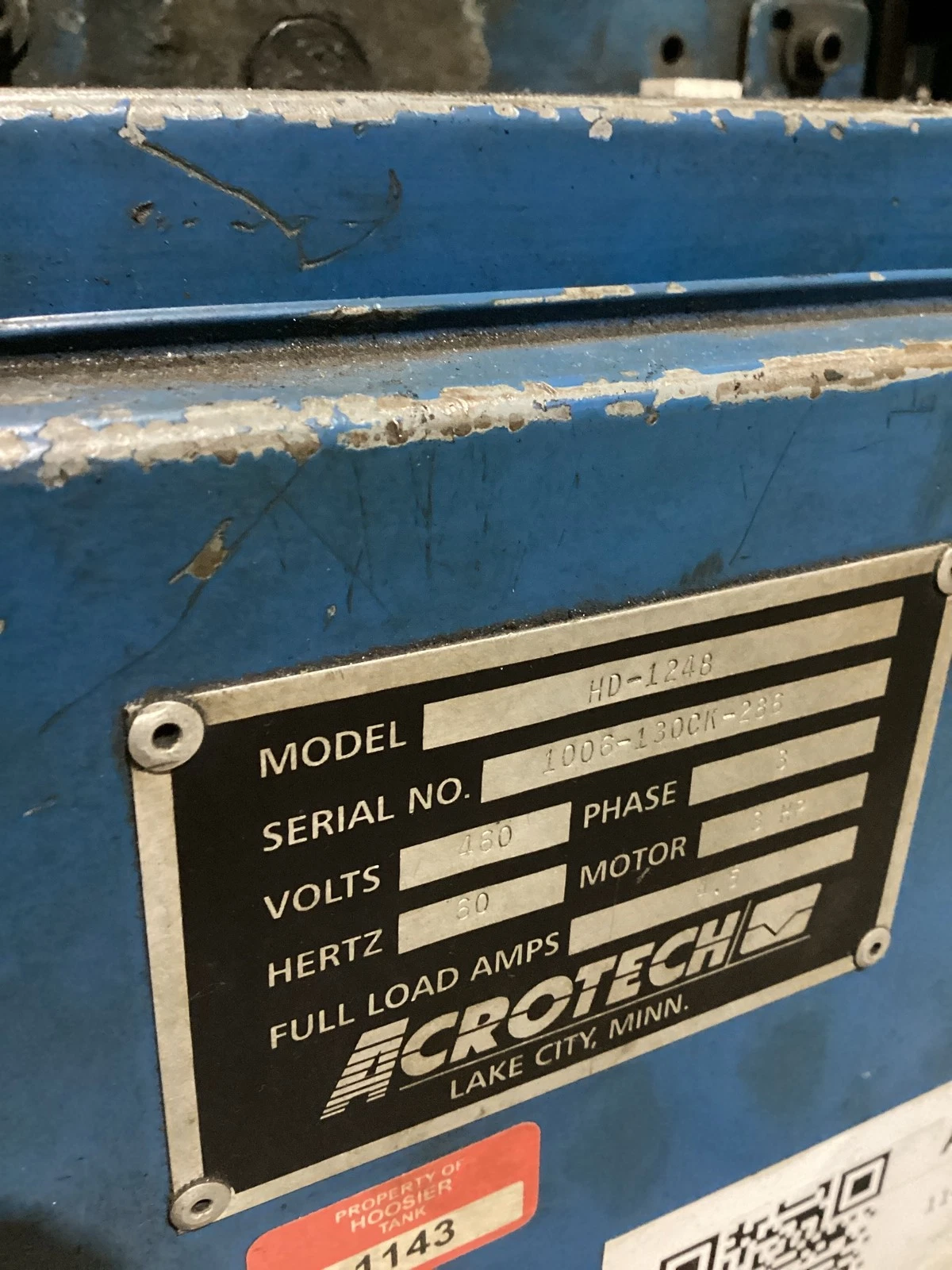 Acrotech HD-1248 Powered Roller Machine 480V 5HP USED - Image 6