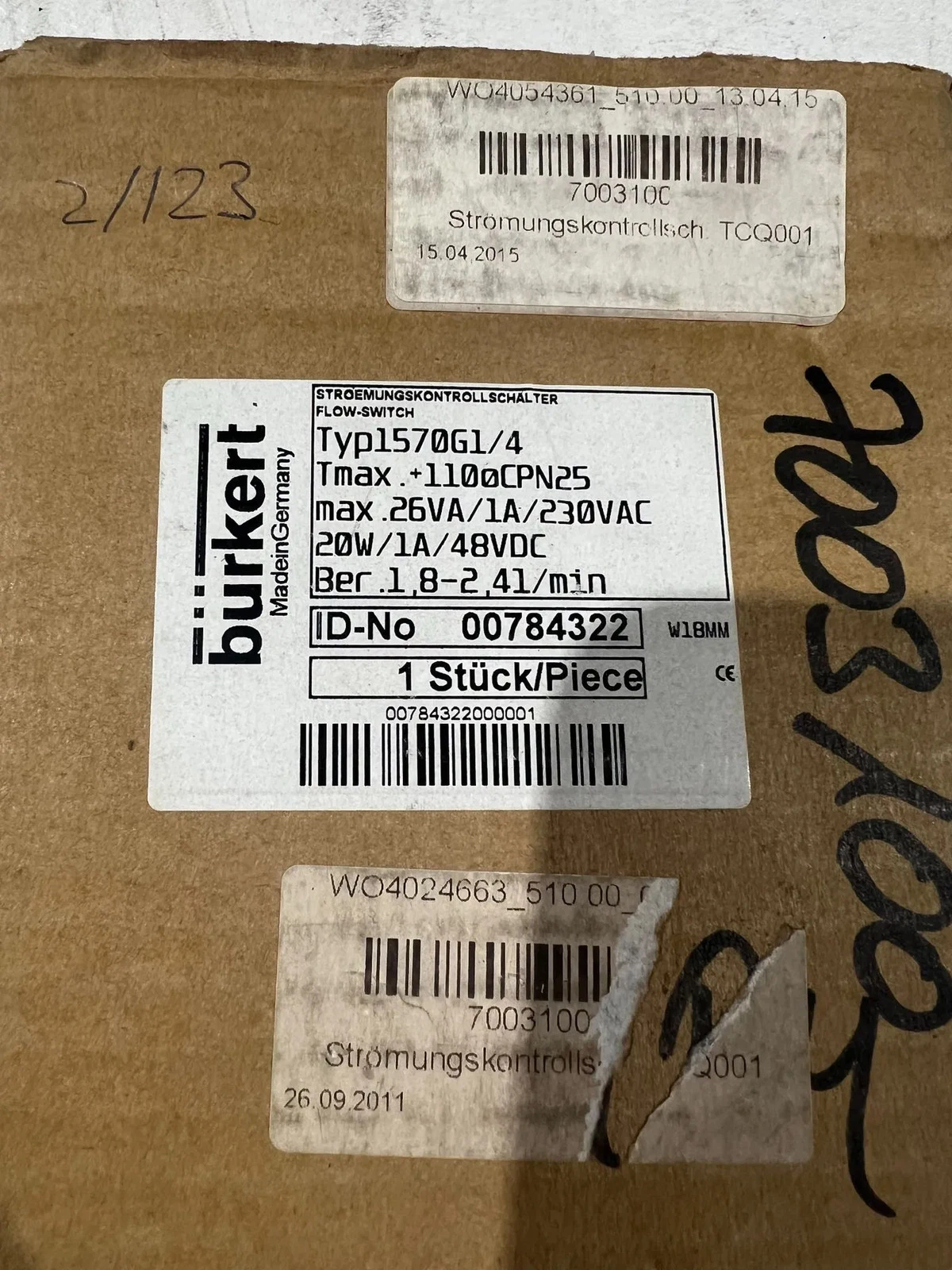 Bürkert 784322 FLOW SWITCH/VALVE NEW - Image 3