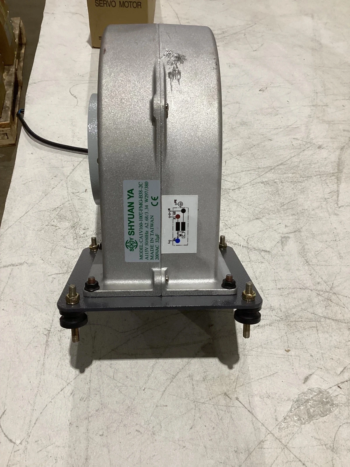 SHYUAN YA FAN CA1V160-100T-FMG-B38-2C CENTRIFUGAL BLOWER 115V 385–405 CFM USED - Image 3