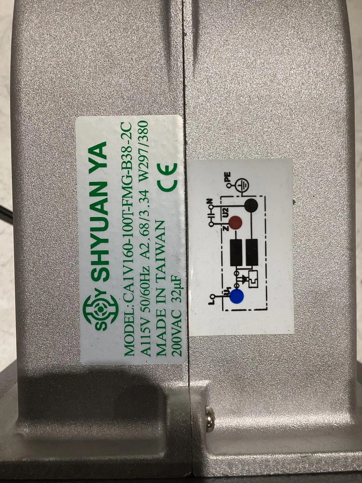 SHYUAN YA FAN CA1V160-100T-FMG-B38-2C CENTRIFUGAL BLOWER 115V 385–405 CFM USED - Image 6