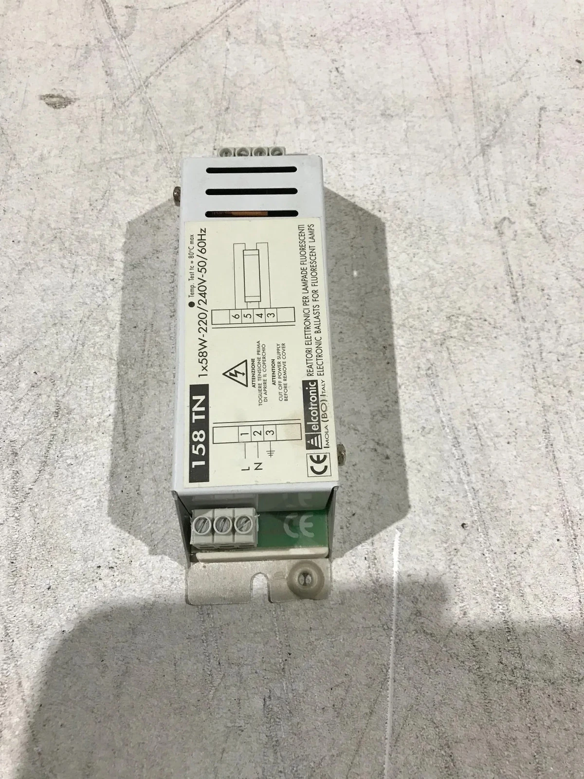ELCOTRONIC 158 TN Electronic Ballast 1×58W 220/240V USED - Image 2
