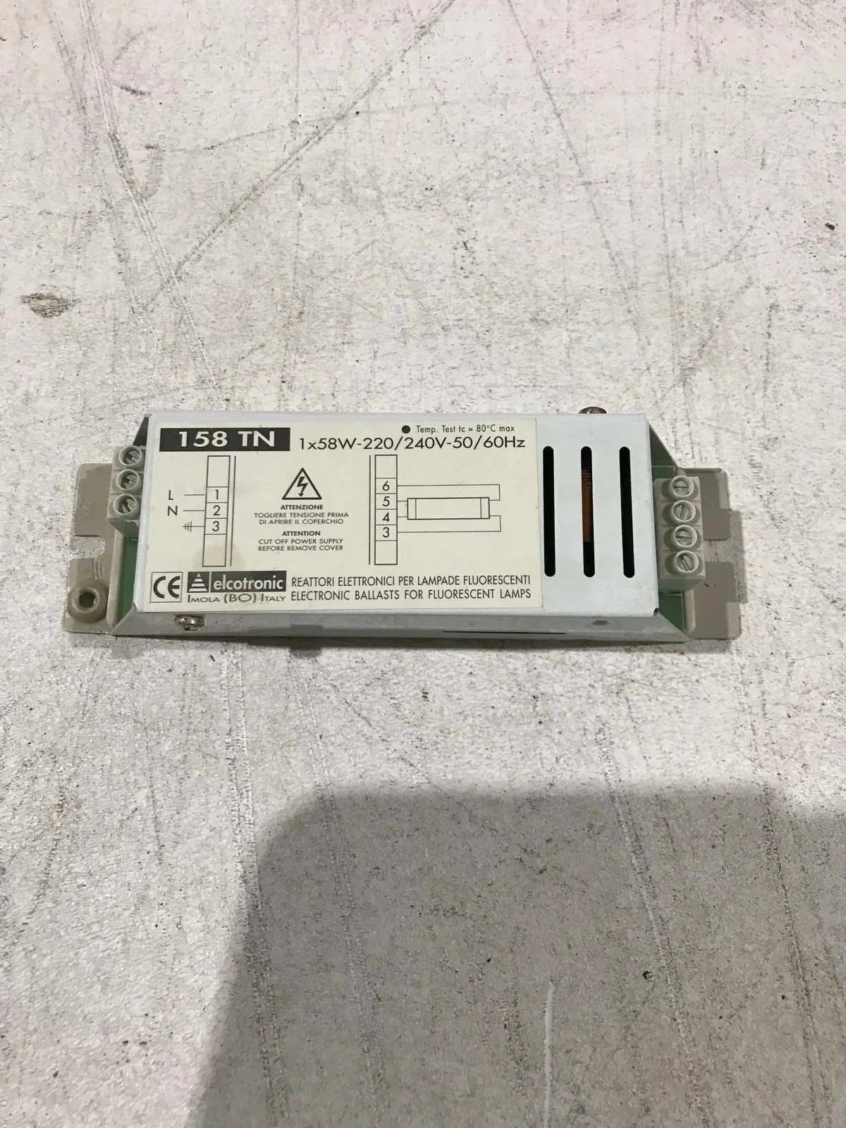 ELCOTRONIC 158 TN Electronic Ballast 1×58W 220/240V USED - Image 3