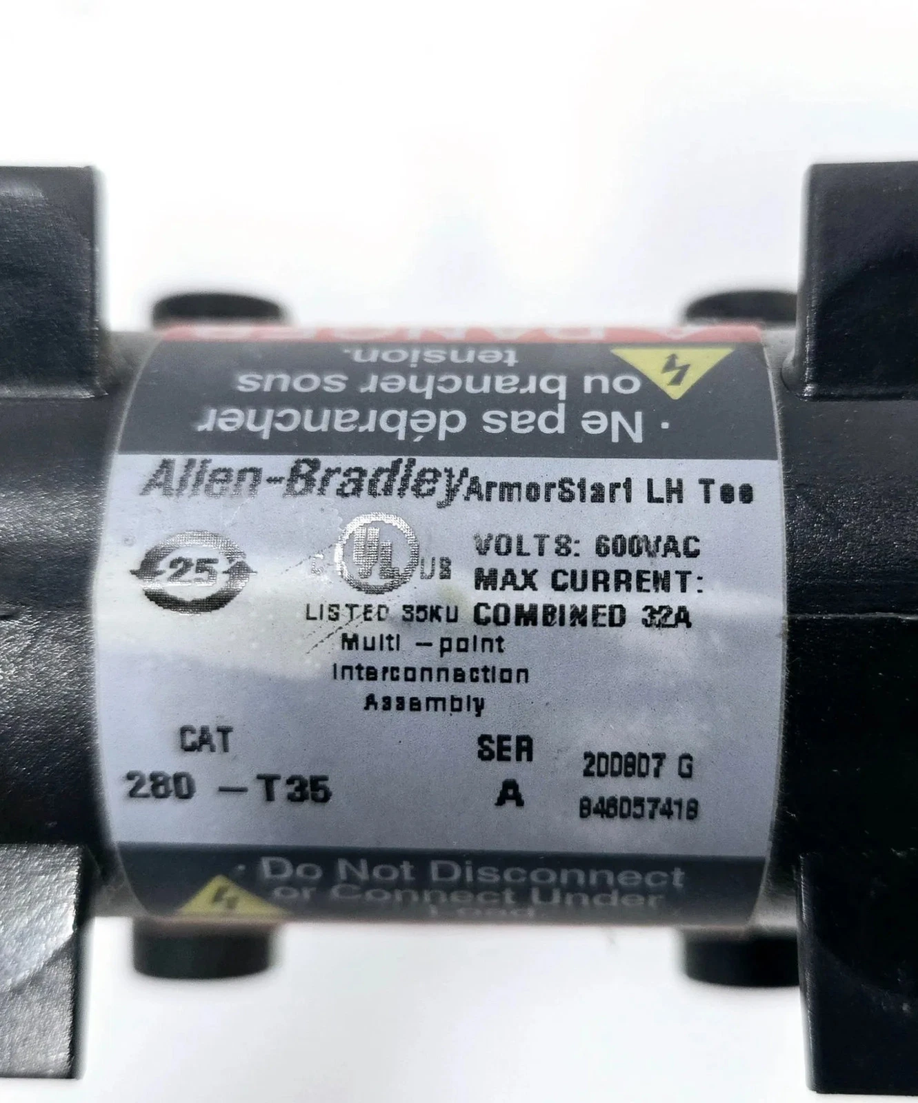 ALLEN BRADLEY 280-T35 SER A POWER TEE USED - Image 4