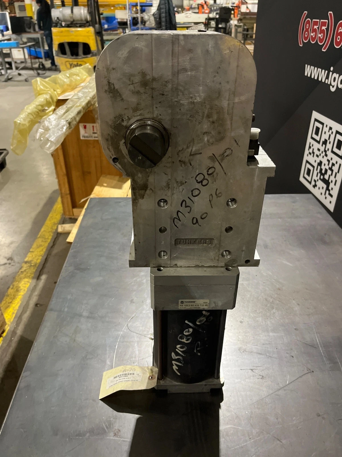 TÜNKERS KS 125.2 SD A10 T12 45 Pneumatic Rotary Actuator USED - Image 2