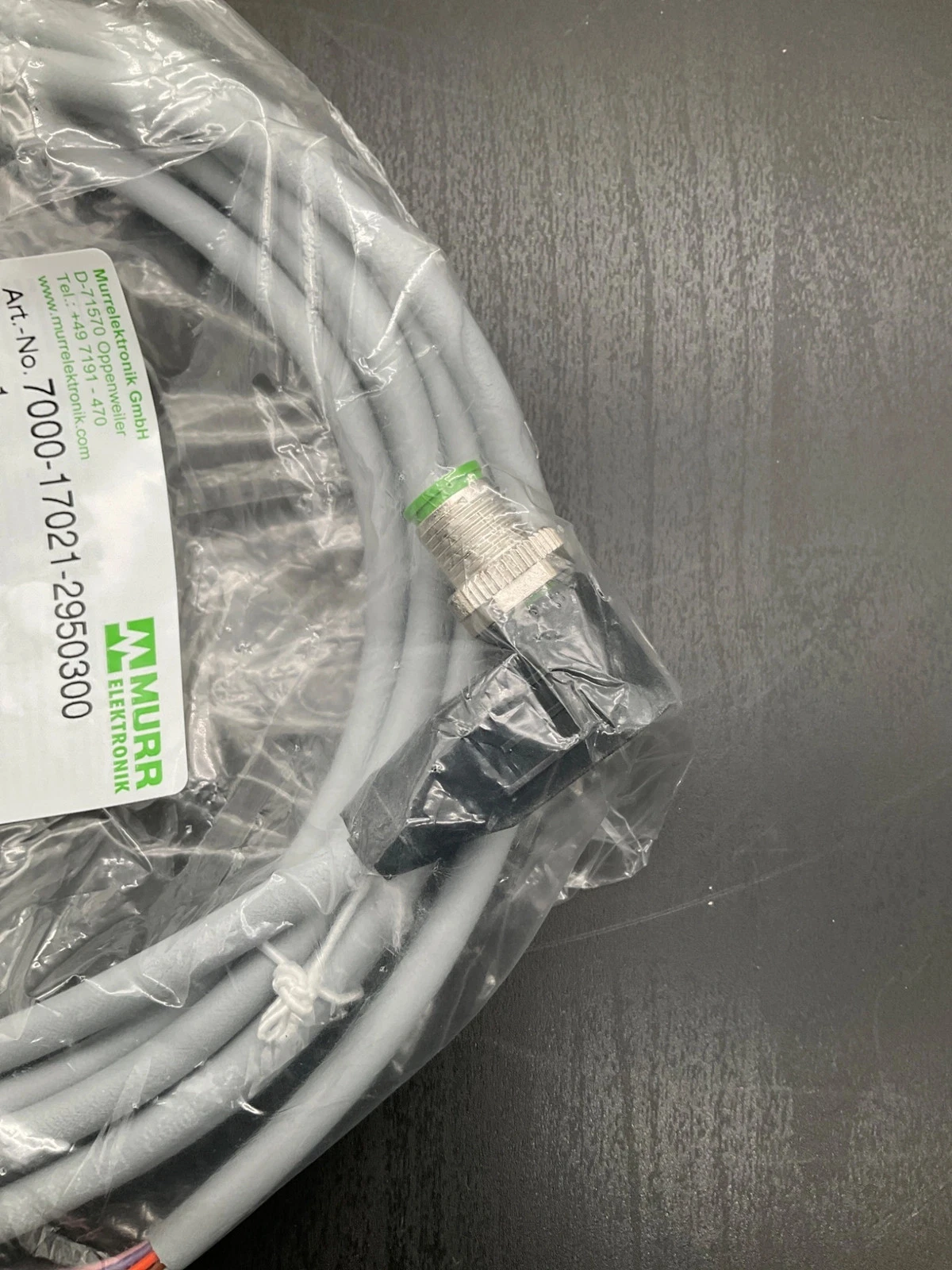 MURR 7000-17021-2950300 M12 90° 8-Pin Sensor/Actuator Cable (3m) NEW - Image 3