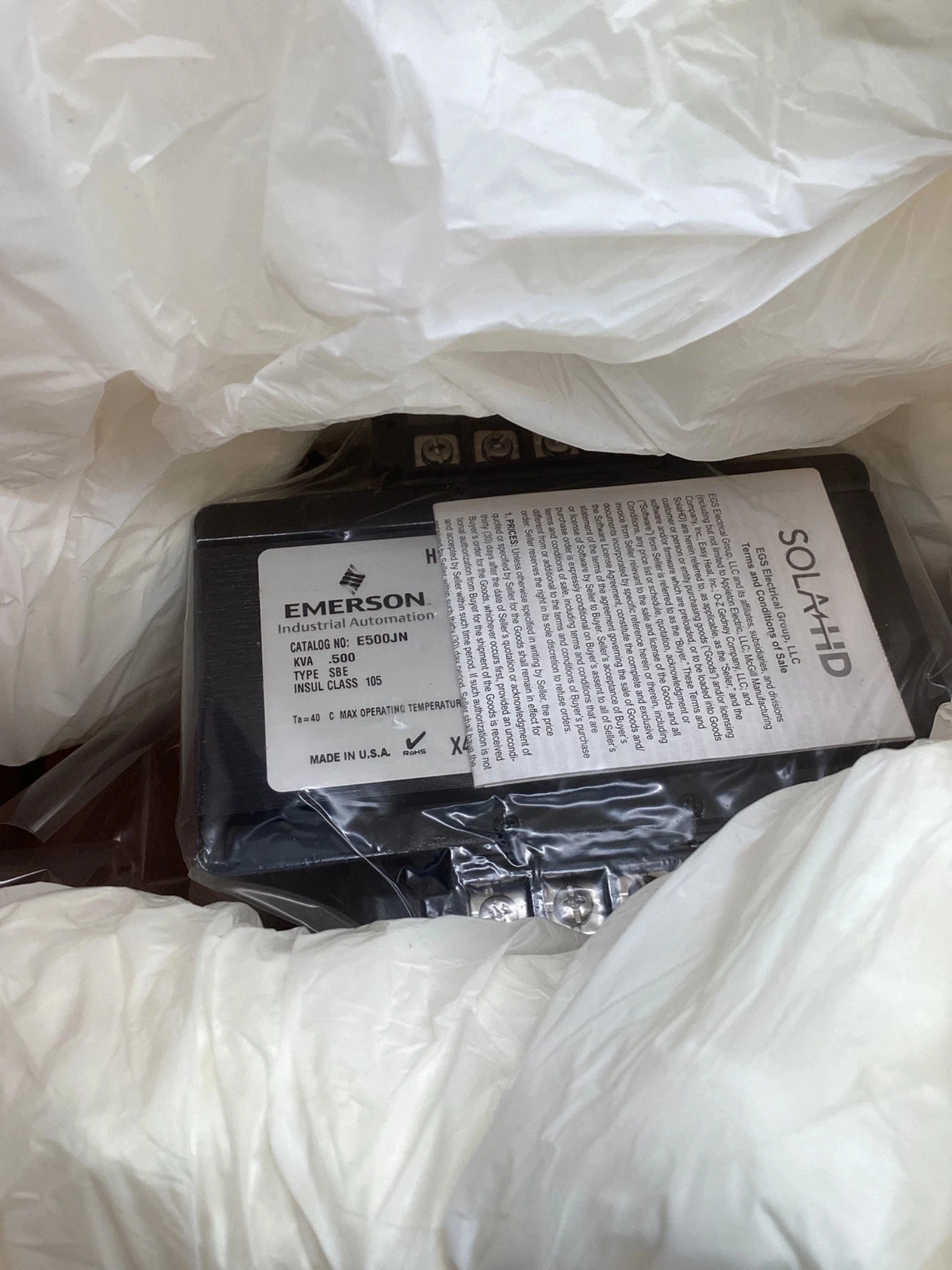 SolaHD E500JN Control Transformer 500VA 208–600V - 120/24V NEW - Image 6
