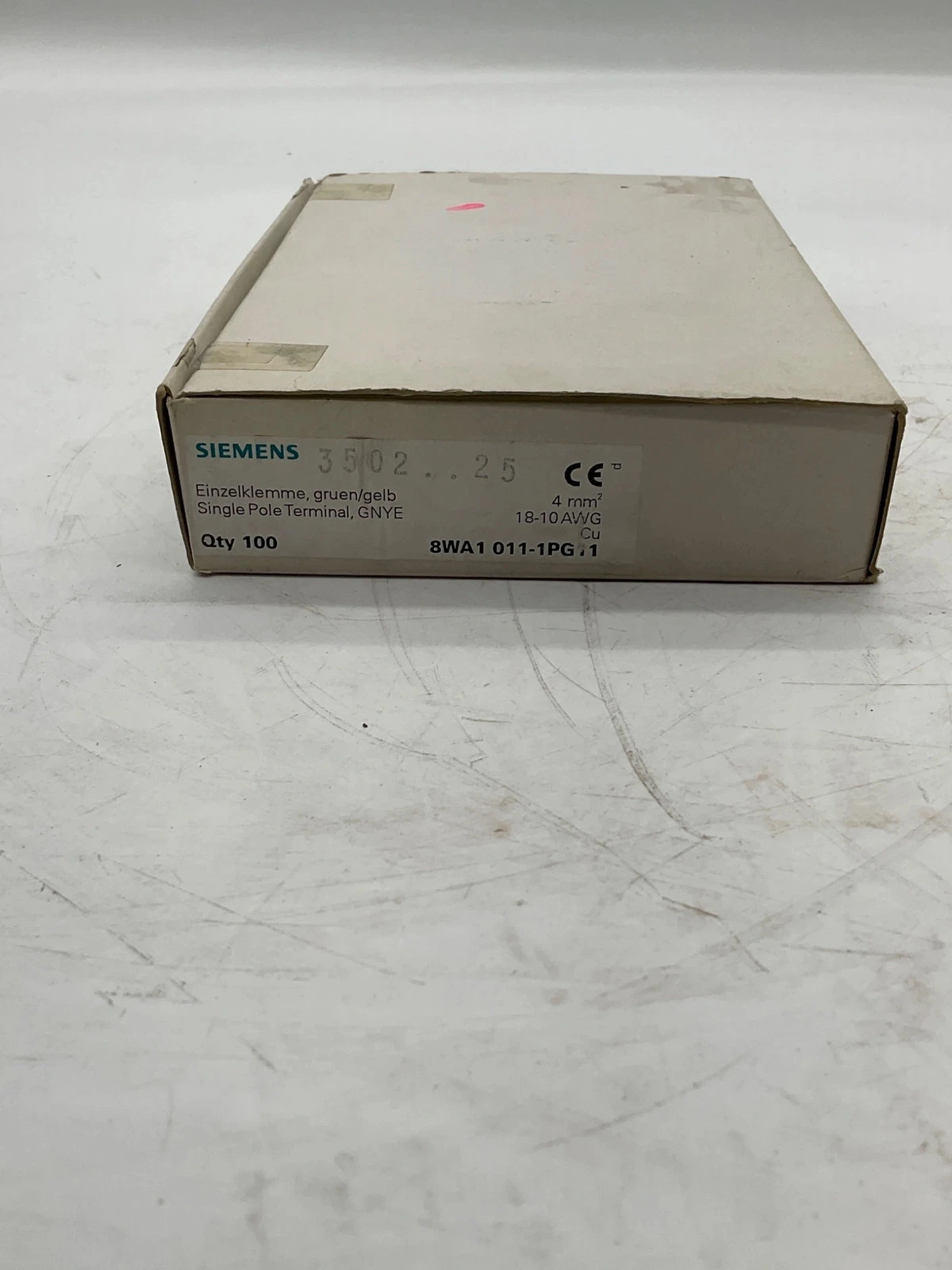 SIEMENS 8WA1 011-1PG.1 Ground Terminal Block 4mm² (Lot Of 100) NEW - Image 3