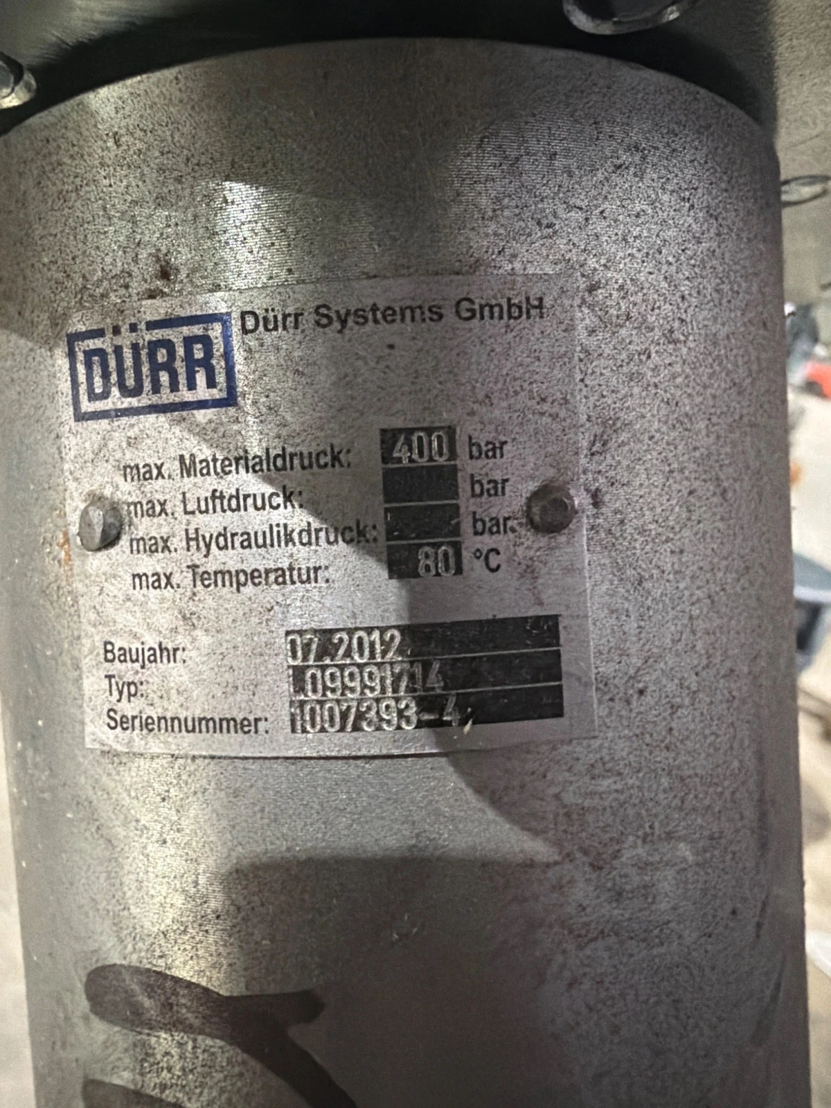 Dürr Systems L09991714 Hydraulic Actuator Assembly with Pneumatic Control NEW - Image 7