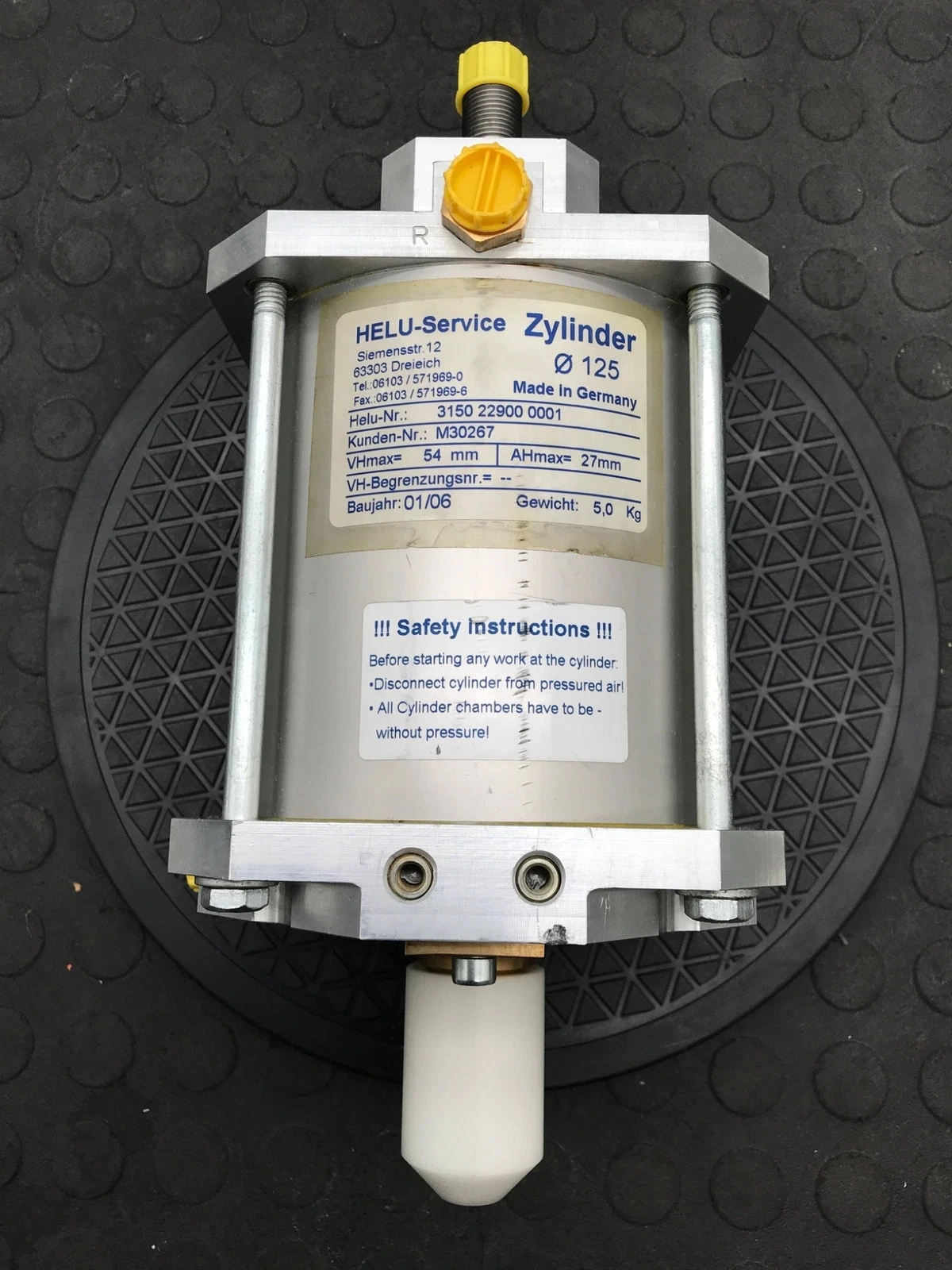 Helu Service 3150 22900 0001 Pneumatic Cylinder Ø125 USED