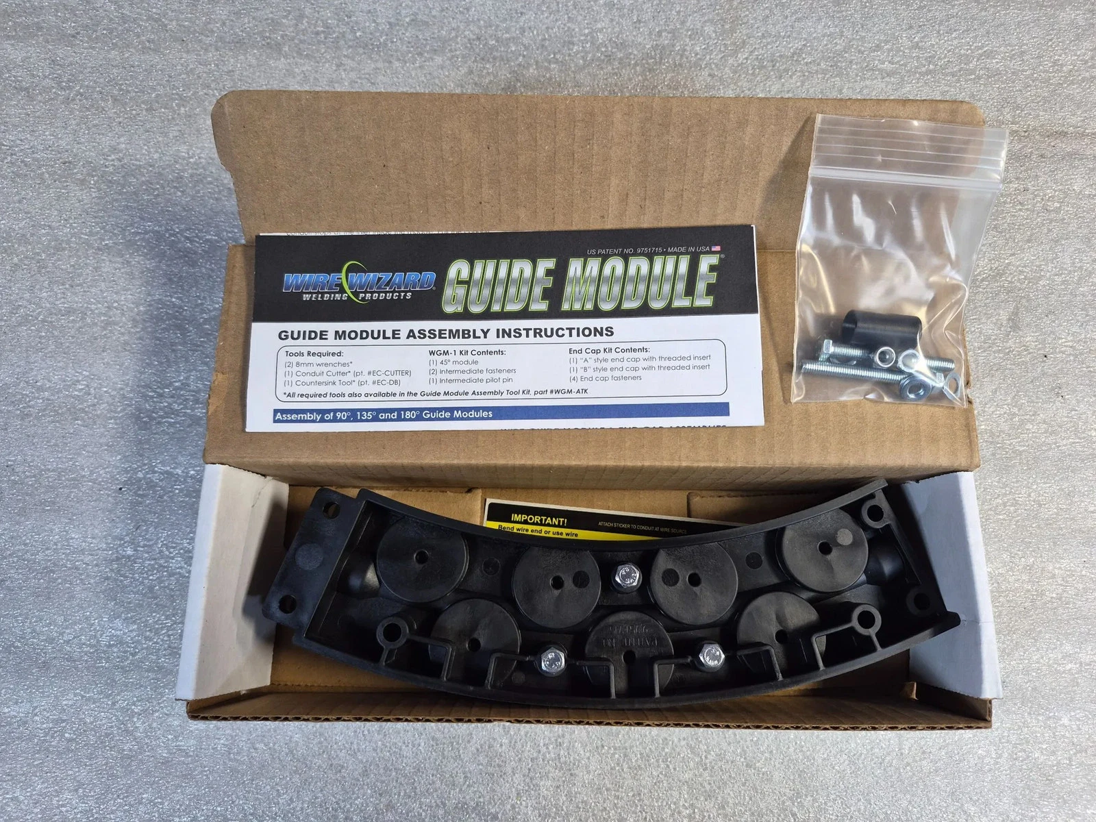 WIRE WIZARD WGM-1 45° Guide Module NEW - Image 3