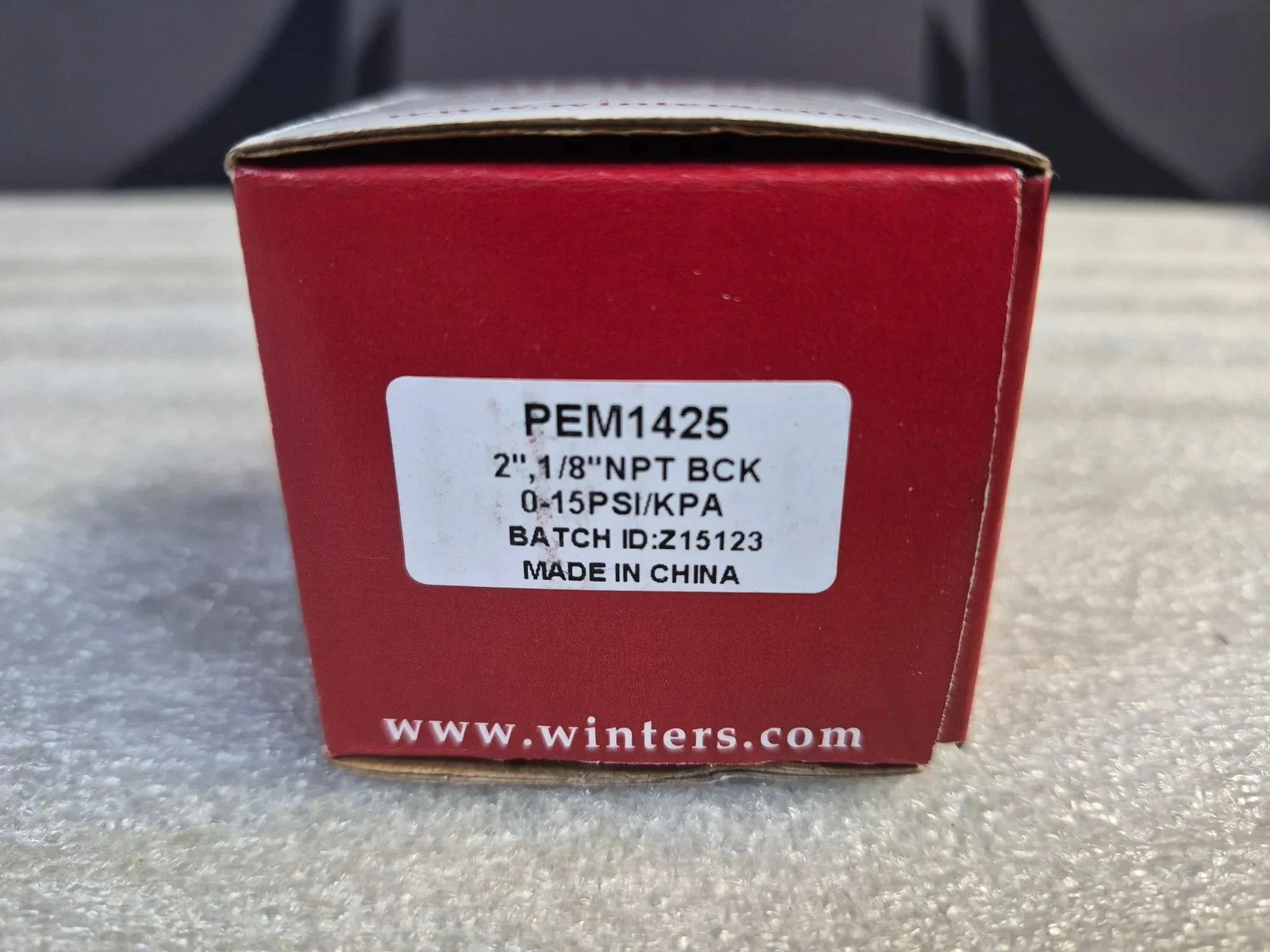 WINTERS PEM-1425 2" Pressure Gauge 0–15 PSI 1/8" NPT Back Mount NEW - Image 4