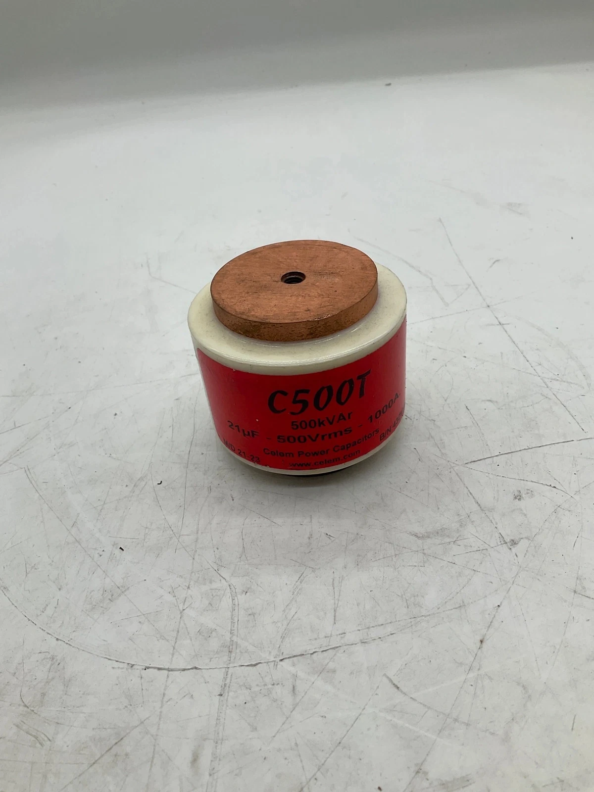 CELEM C500T Power Capacitor 21µF 500Vrms 1000A USED
