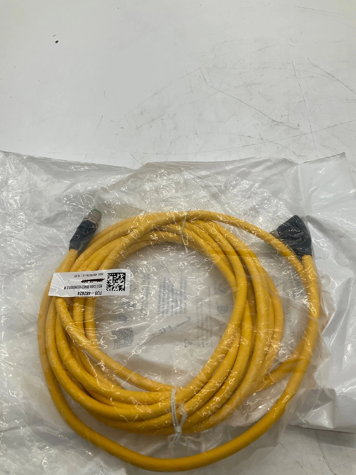 MURR ELEKTRONIK 7700-40121-1500500 M12 A-Coded Male to Female 90° Cordset 5M NEW - Image 3