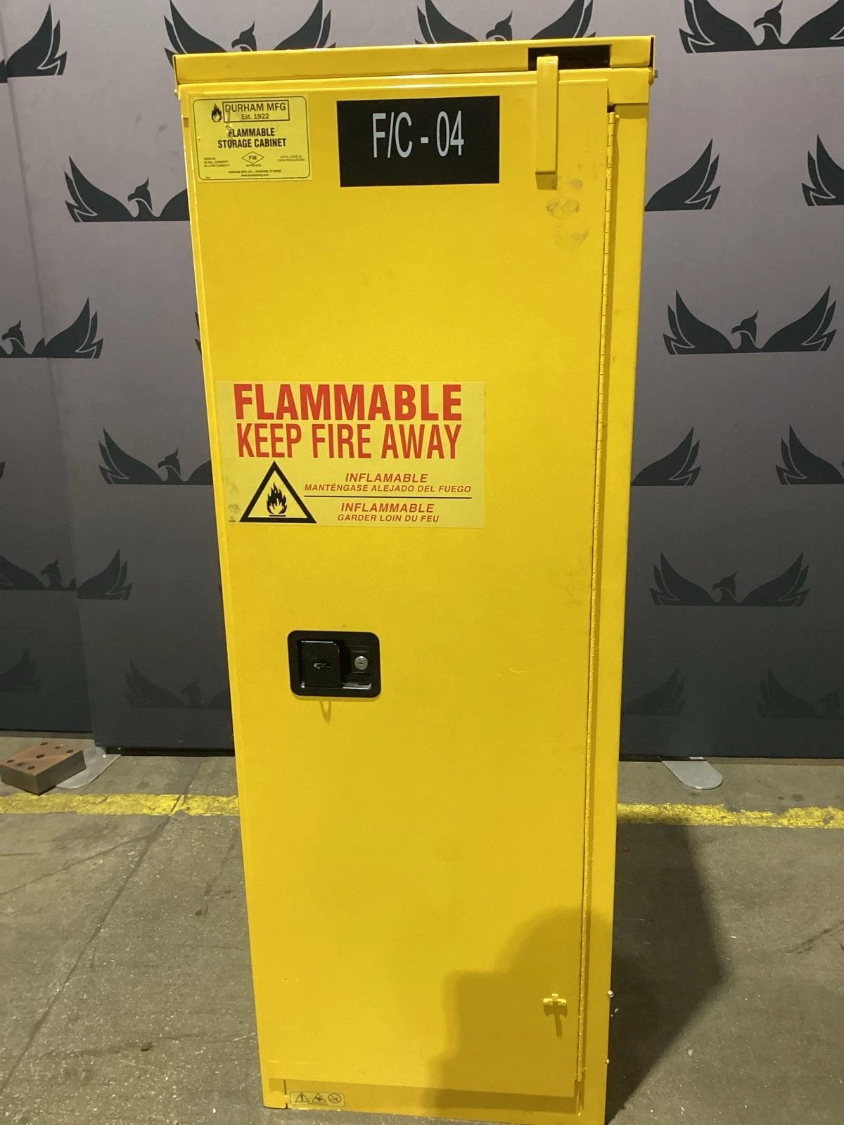 Durham Mfg 1022S-50 22 Gallon Flammable Storage Cabinet USED
