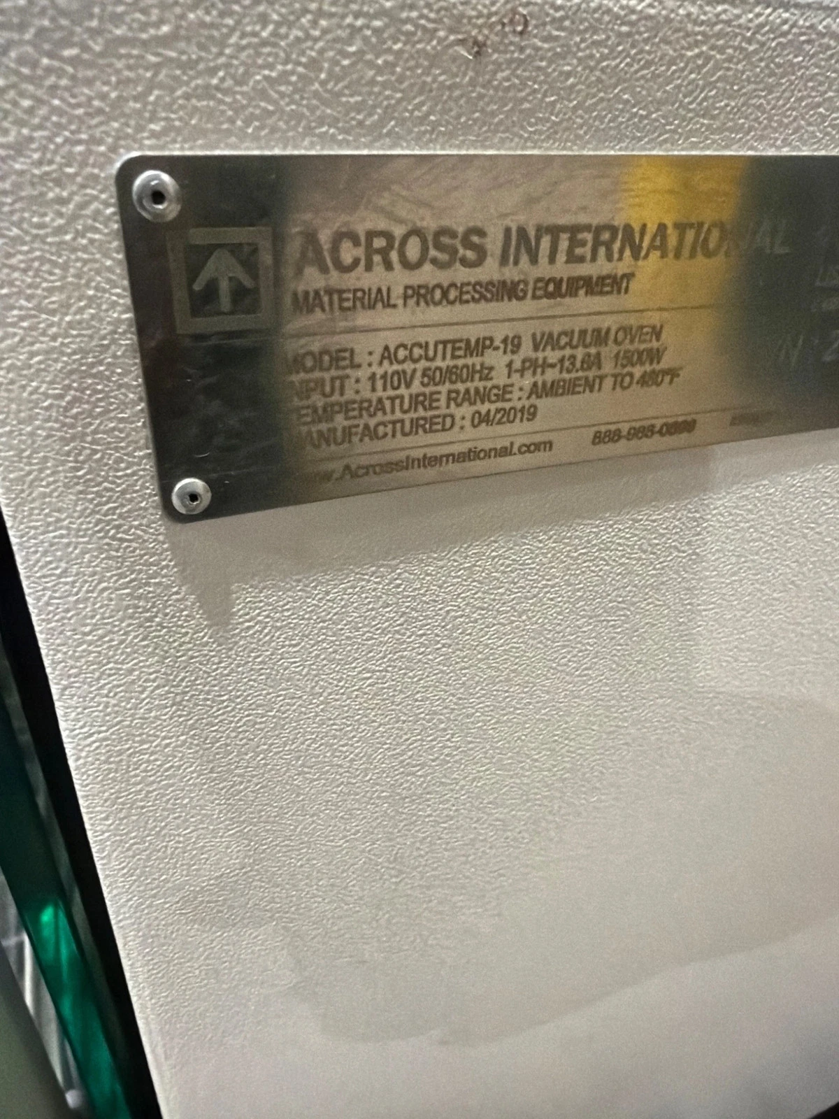 ACROSS INTERNATIONAL AccuTemp-19 480°F Vacuum Oven USED - Image 6