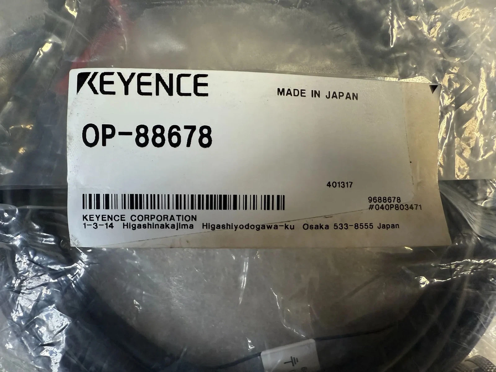 Keyence OP-88678 M12 Connector Cable With Flying Leads NEW - Image 3