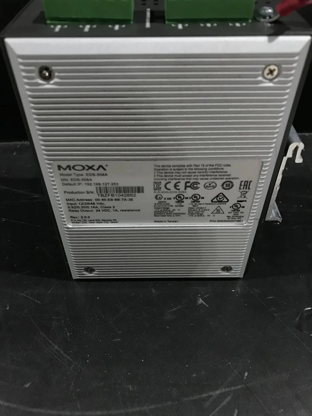 MOXA EDS-508A Industrial Ethernet Switch USED - Image 3
