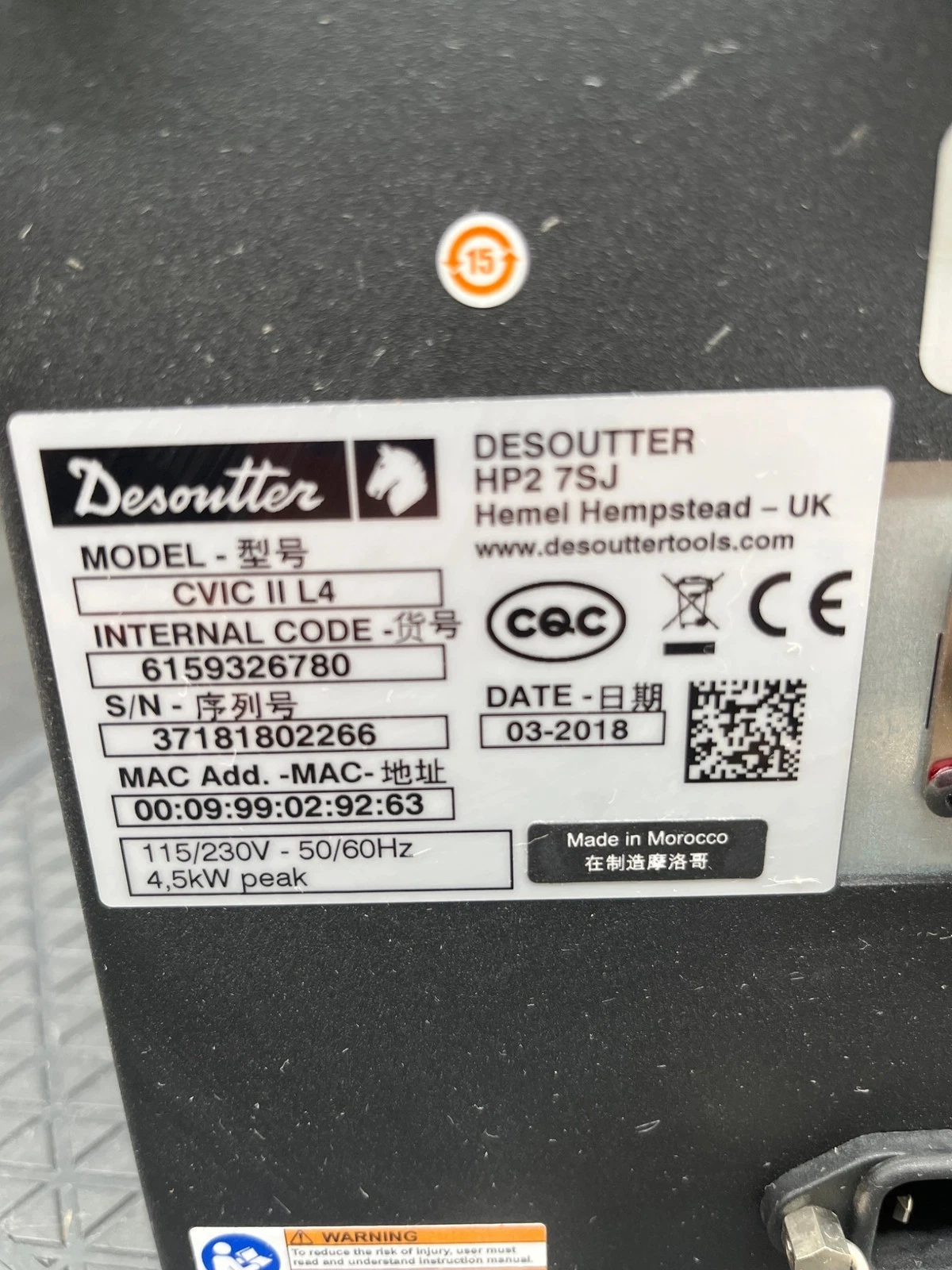 Desoutter CVIC II L4 Nutrunner Controller USED - Image 6