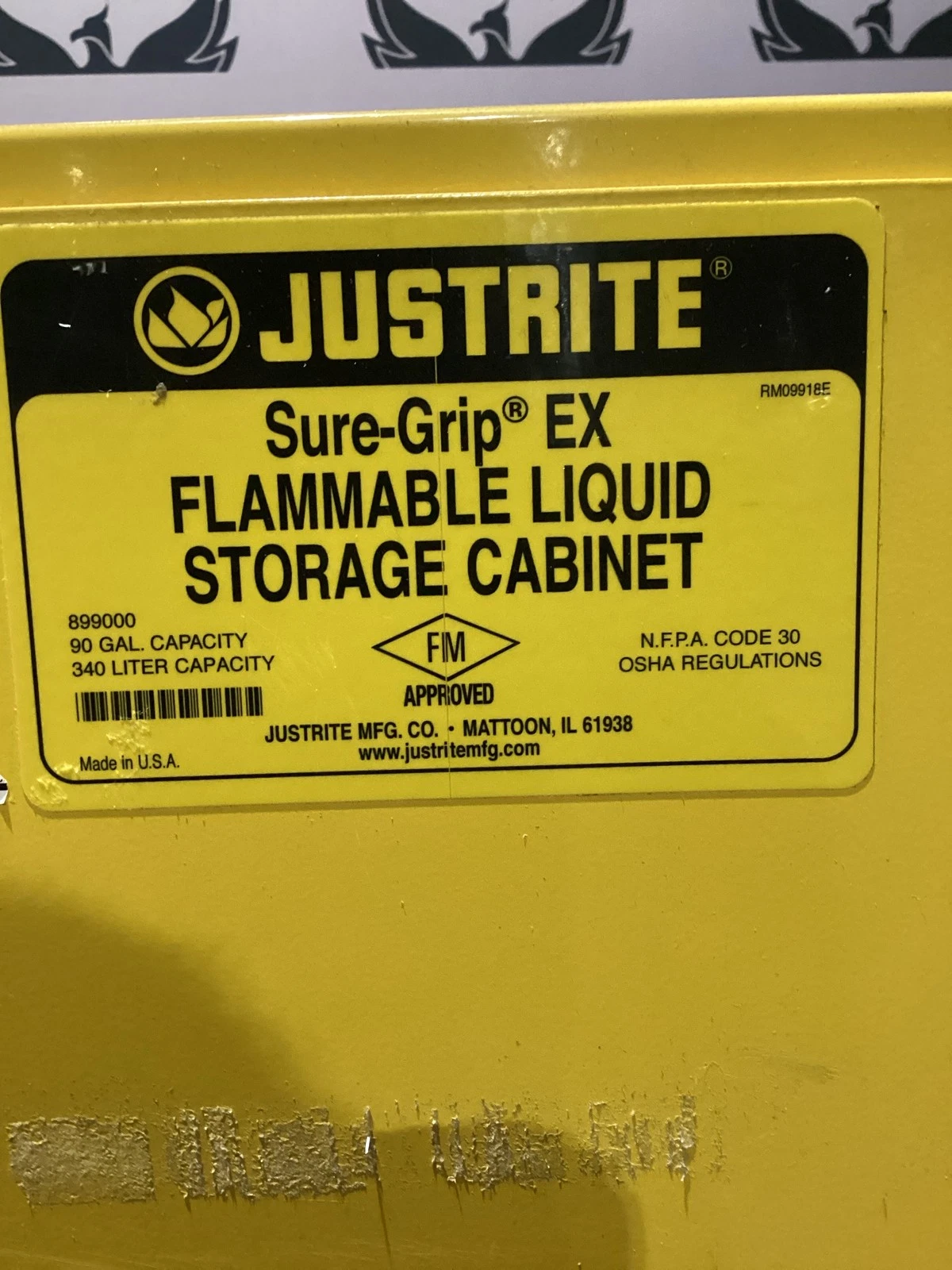 Justrite 899000 Sure-Grip EX 90 Gallon Flammable Liquid Storage Cabinet USED - Image 4