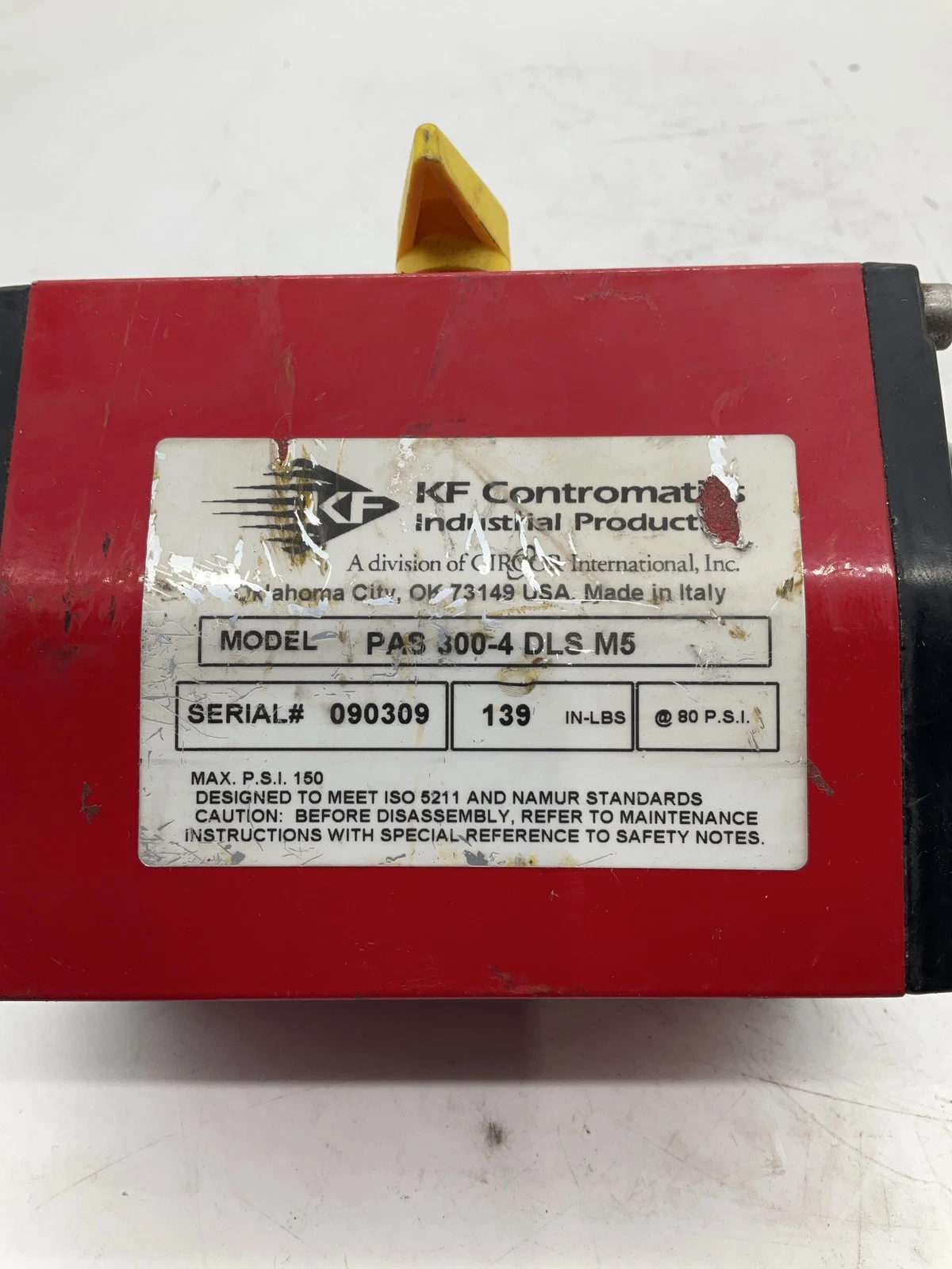 KF Contromatics PAS 300-4 DLS M5 Pneumatic Valve Actuator USED - Image 6