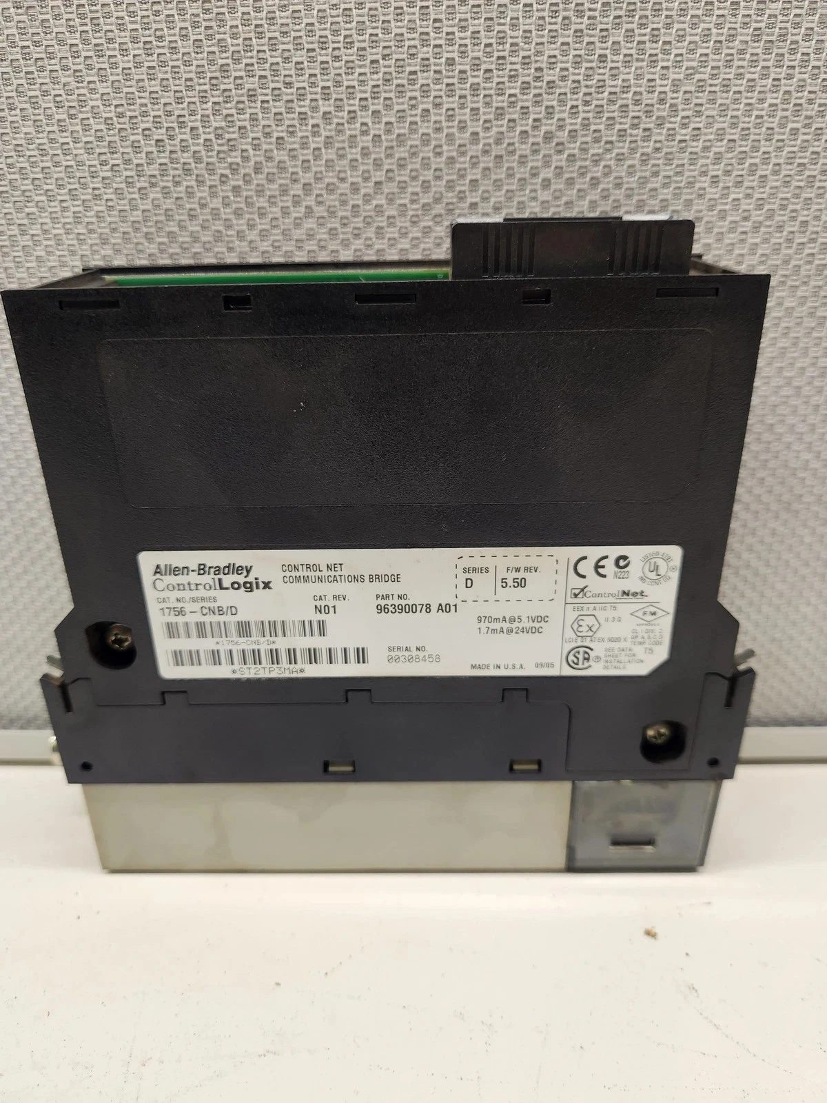 ALLEN-BRADLEY 1756-CNB/D ControlLogix ControlNet Bridge USED - Image 2