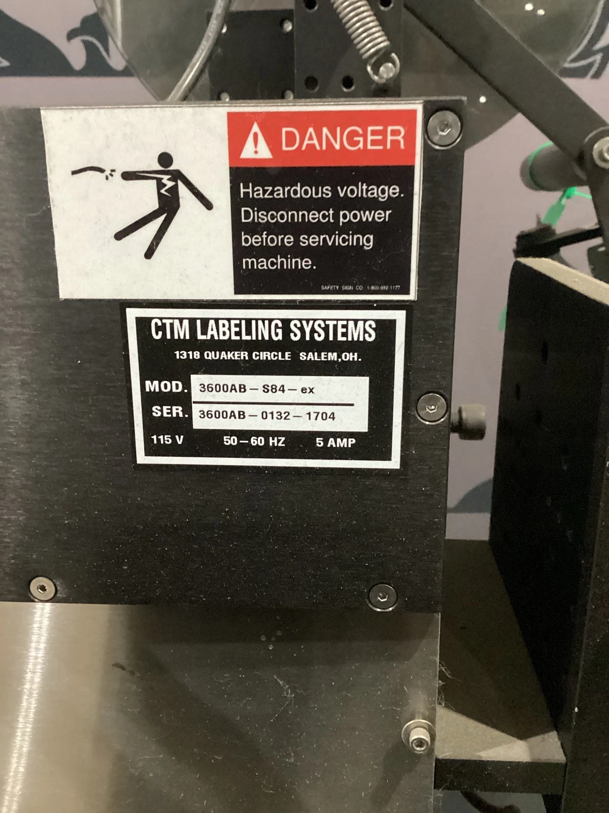 CTM 3600AB-S84-EX Labeling System USED - Image 2
