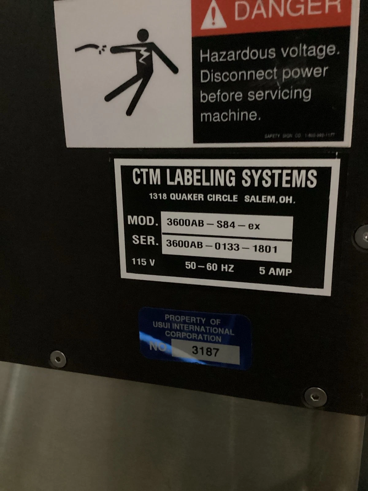 CTM 3600AB-S84-EX Labeling System USED - Image 6