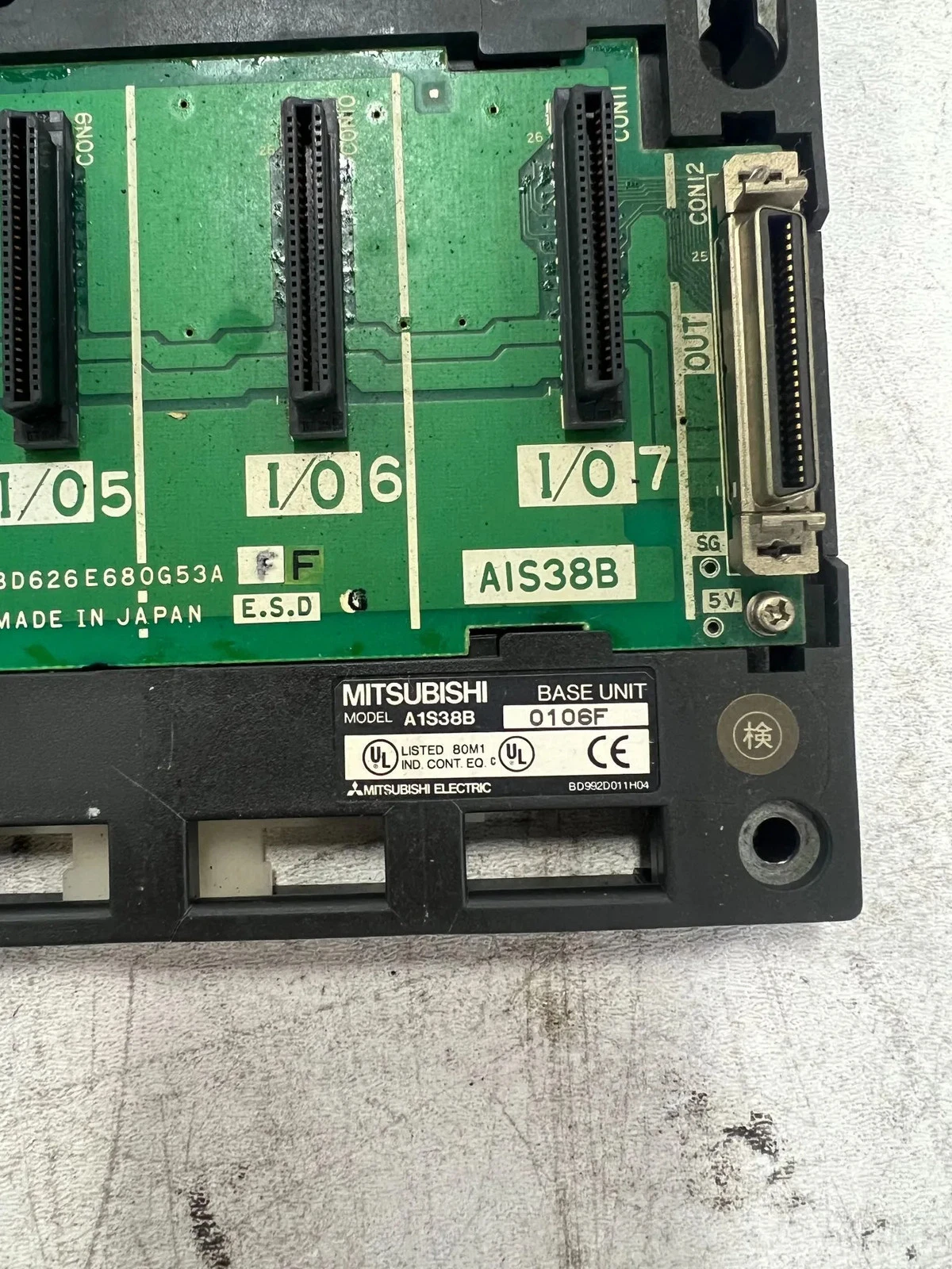 MITSUBISHI A1S38B PLC CHASSIS CONTROL USED - Image 3