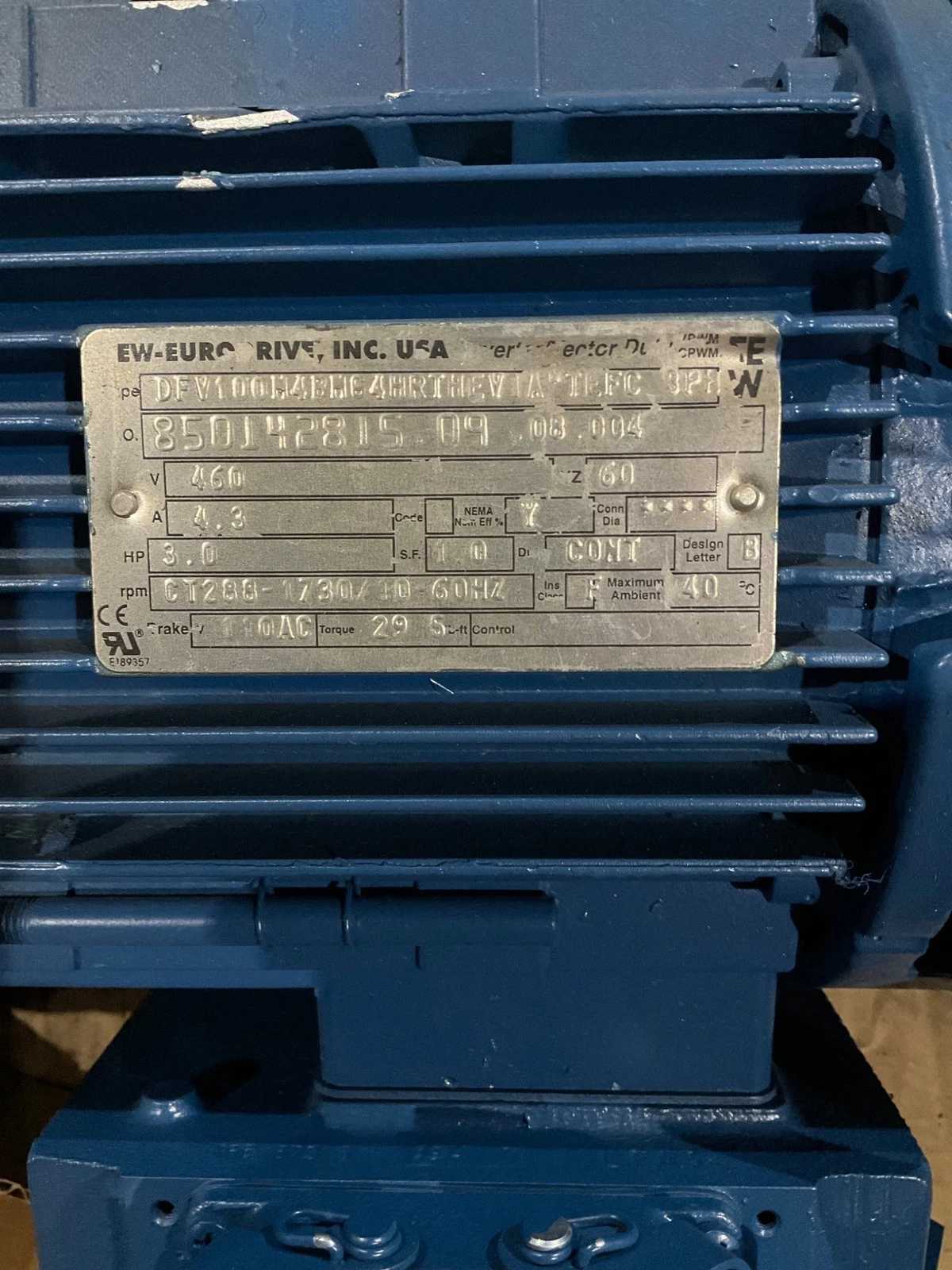 SEW-EURODRIVE KH87TDV100H4BM64HRTHEV1A Gearmotor Assembly NEW - Image 10