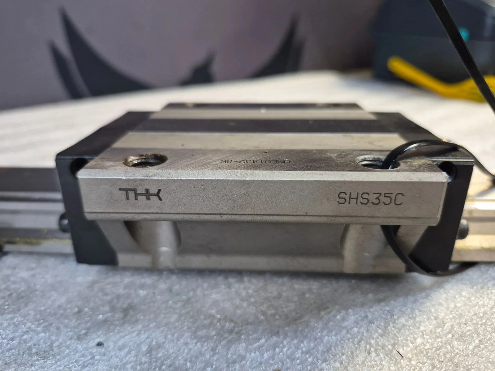 THK SHS35C Linear Bearings w/ Guide Rail USED - Image 3