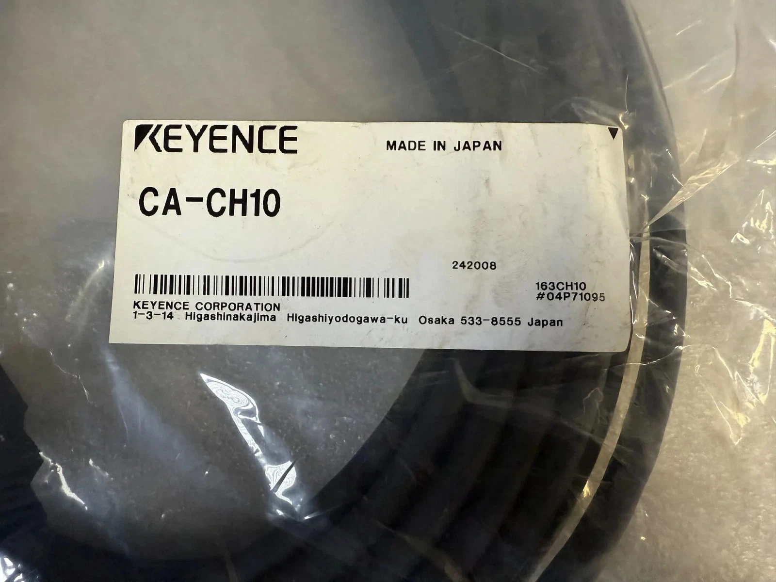 KEYENCE CA-CH10 High-Speed Vision Sensor Cable (10m) NEW - Image 2