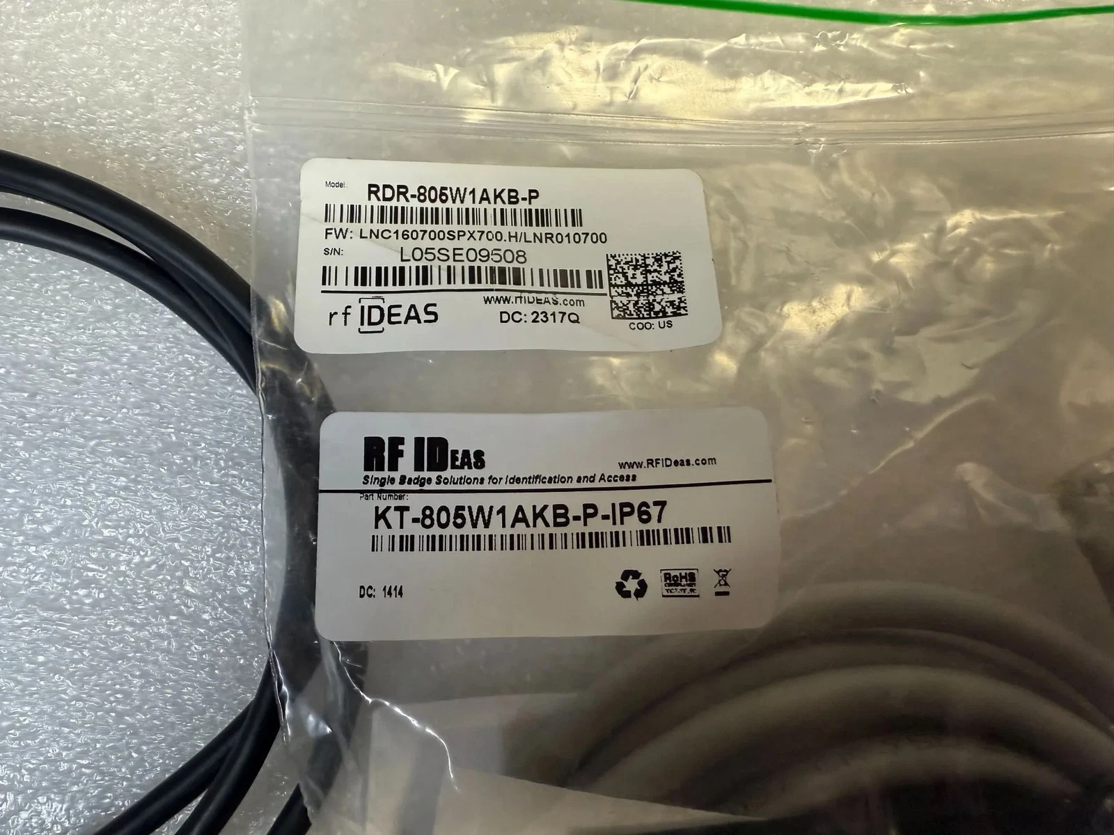 RF IDeas RDR-805W1AKB-P RFID Proximity Reader USED - Image 3