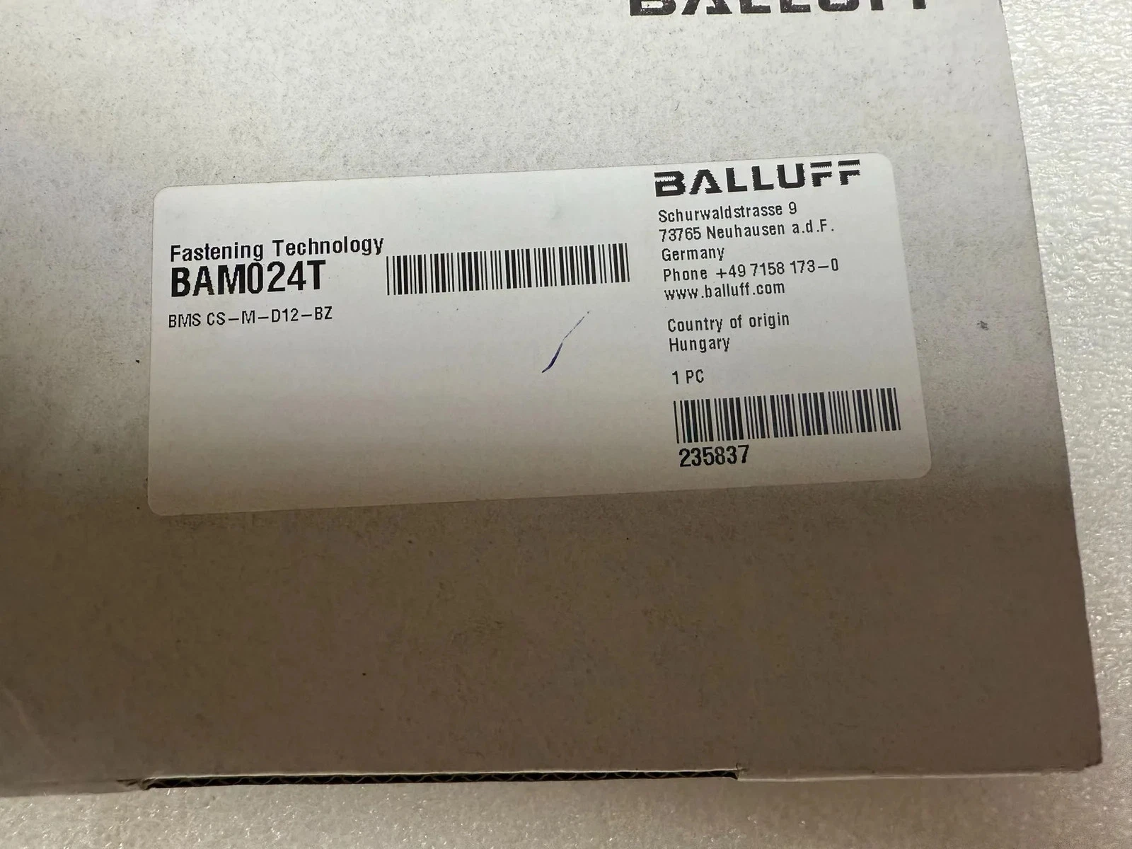 Balluff BMS CS-M-D12-BZ Sensor Mounting Clamp BAM024T NEW - Image 2