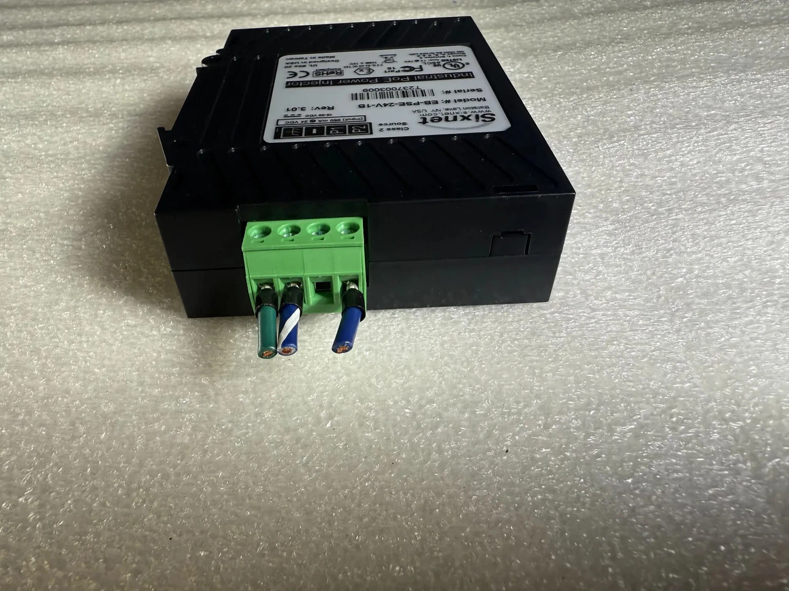 SIXNET EB-PSE-24V-1B Industrial PoE Power Injector USED - Image 3