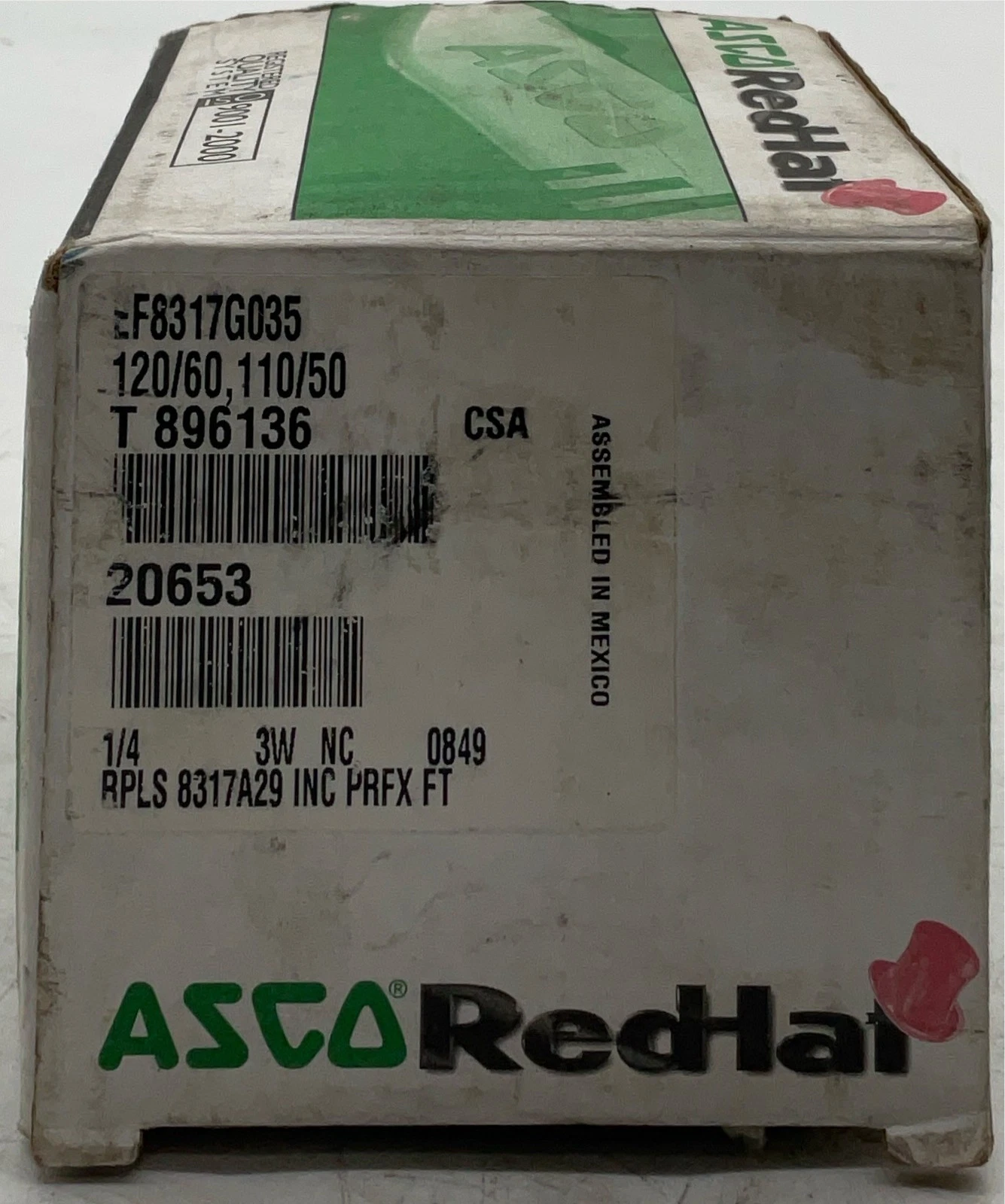 ASCO EF8317G035 RedHat 3-Way NC Solenoid Valve 1/4" 120VAC NEW - Image 2