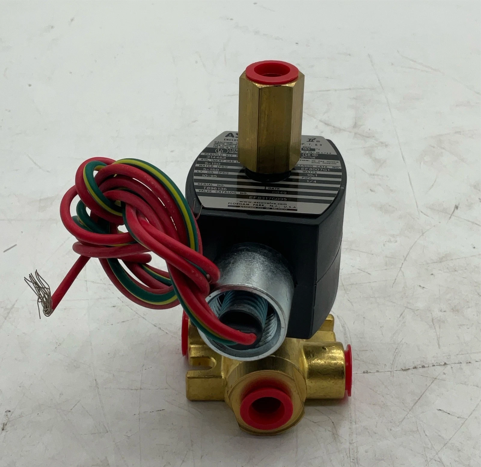 ASCO EF8317G035 RedHat 3-Way NC Solenoid Valve 1/4" 120VAC NEW - Image 4
