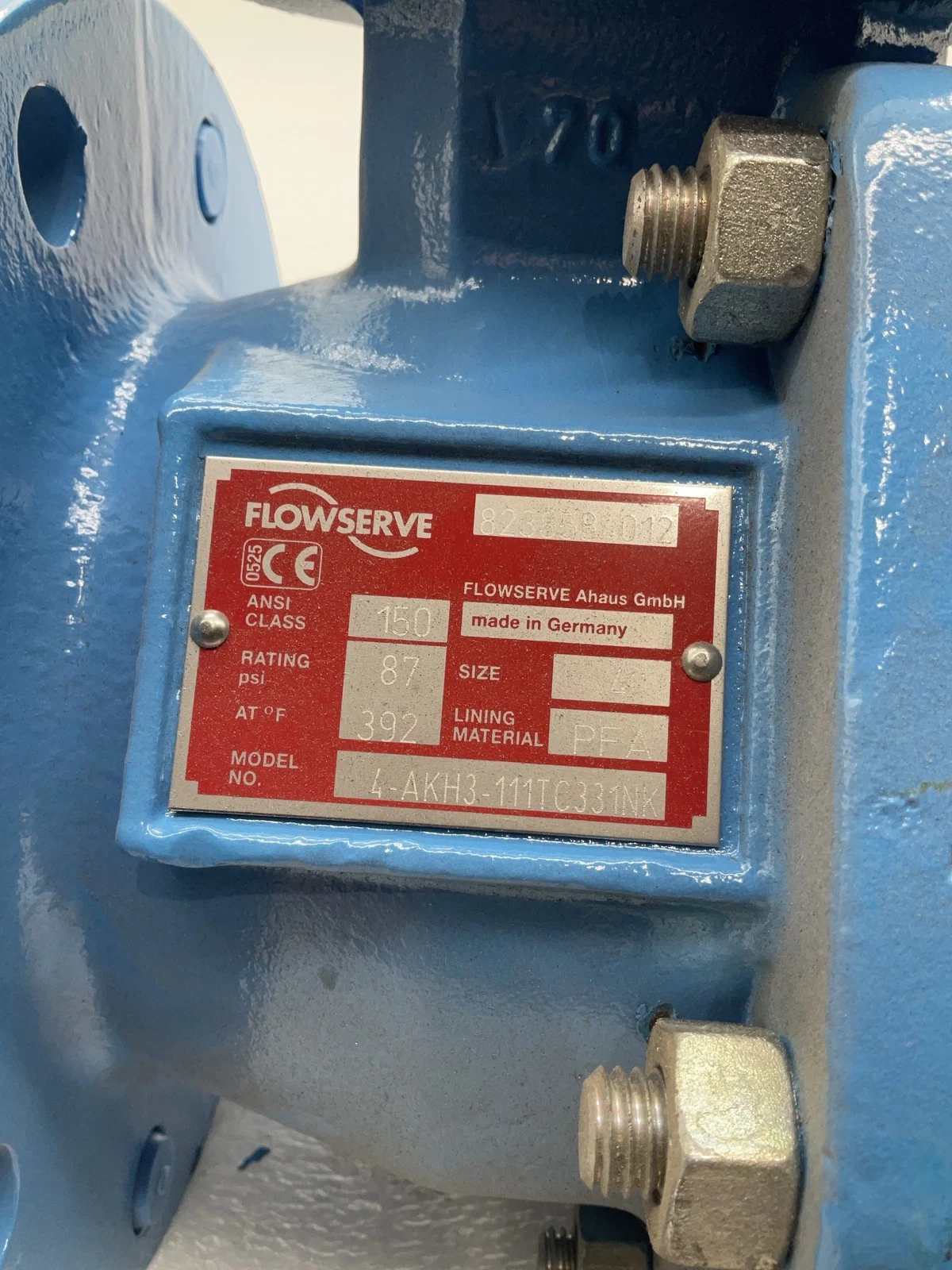 FLOWSERVE 4-AKH3-111TC331NK 4 In. Lined Plug Valve NEW - Image 2