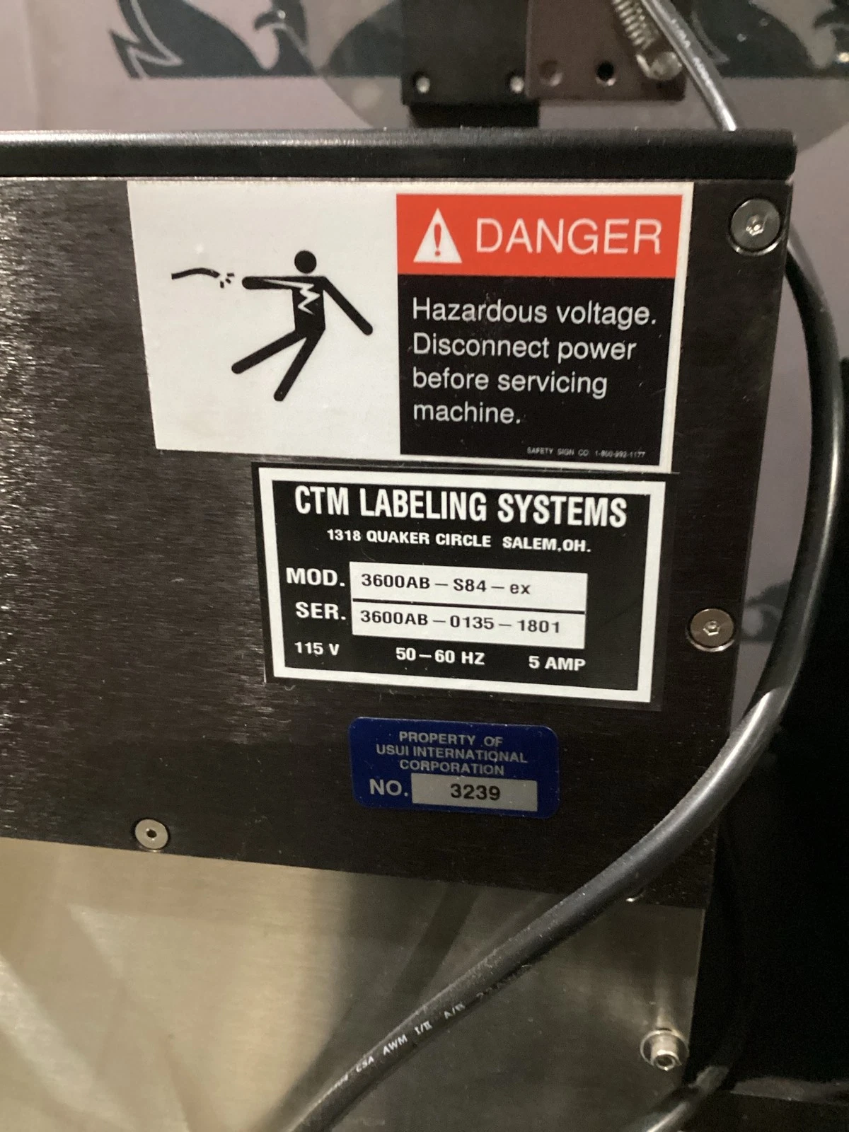 CTM 3600AB-S84-EX Labeling System USED - Image 4
