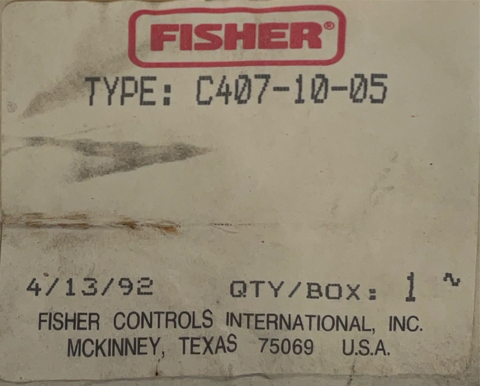 FISHER CONTROLS C407-10-05 Internal Valve USED - Image 2