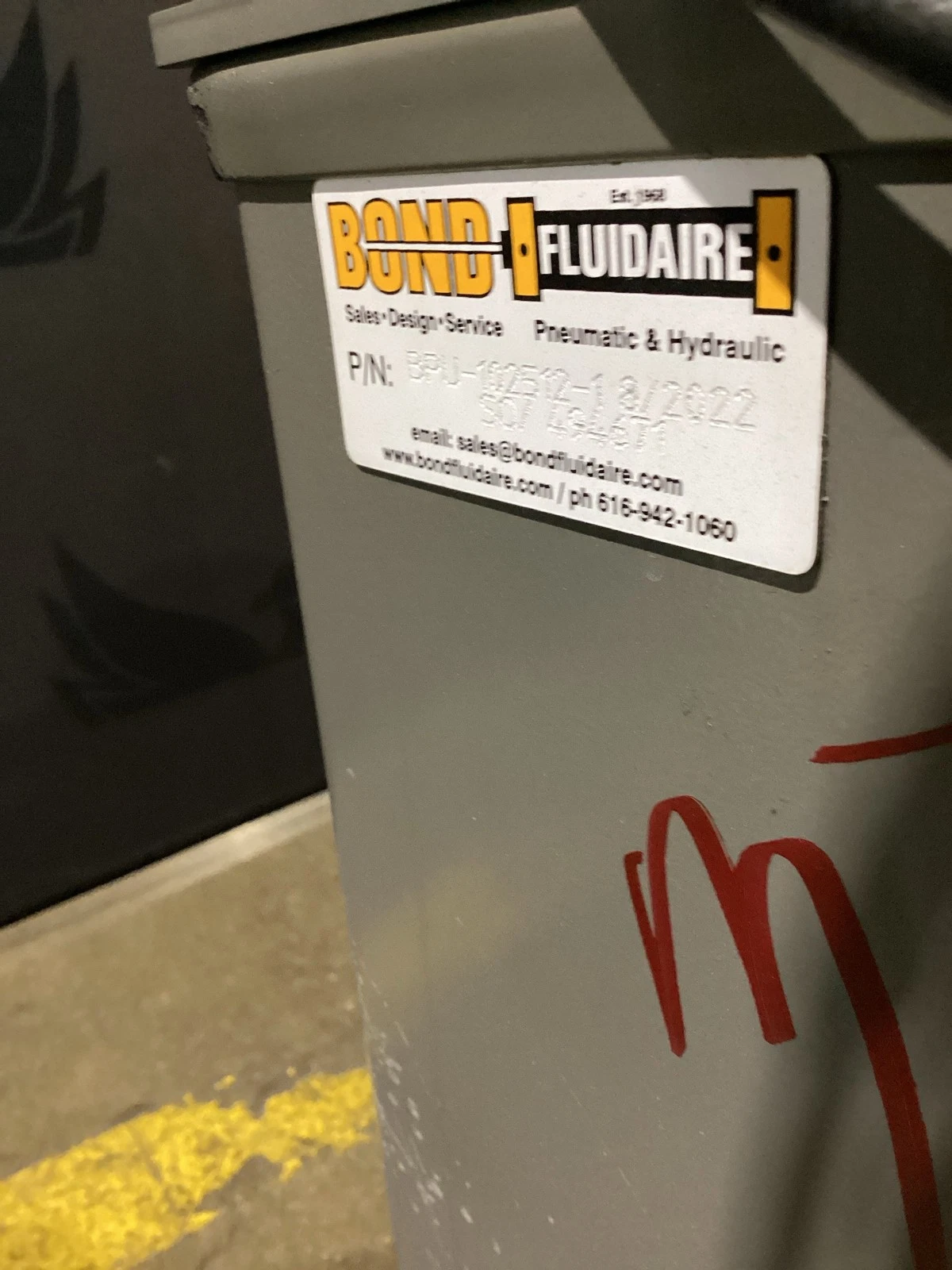 Bond Fluidaire BPU-102512-1 5 HP Hydraulic Power Unit USED - Image 5